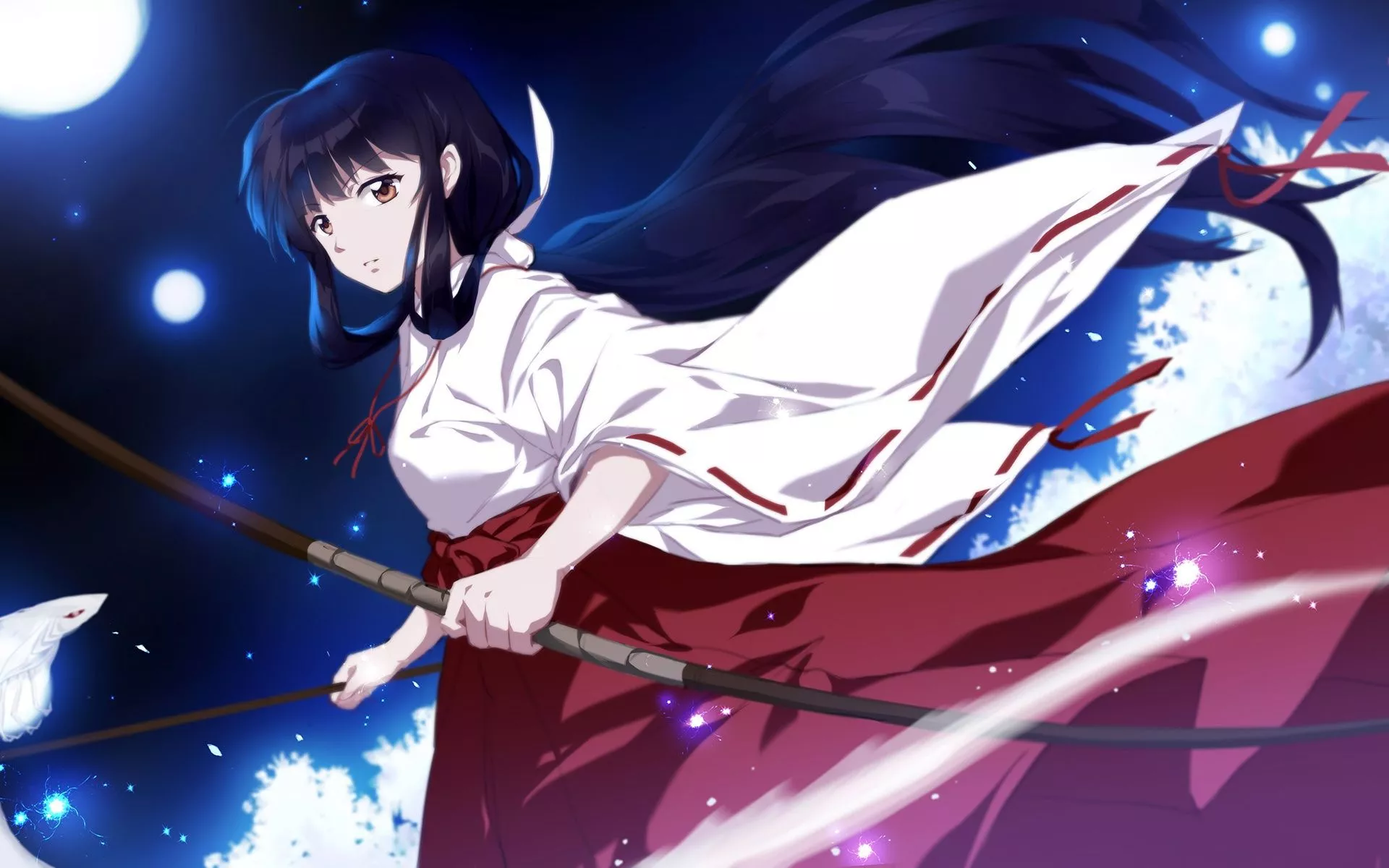 Wallpaper Inuyasha, cangkong, kikyou
