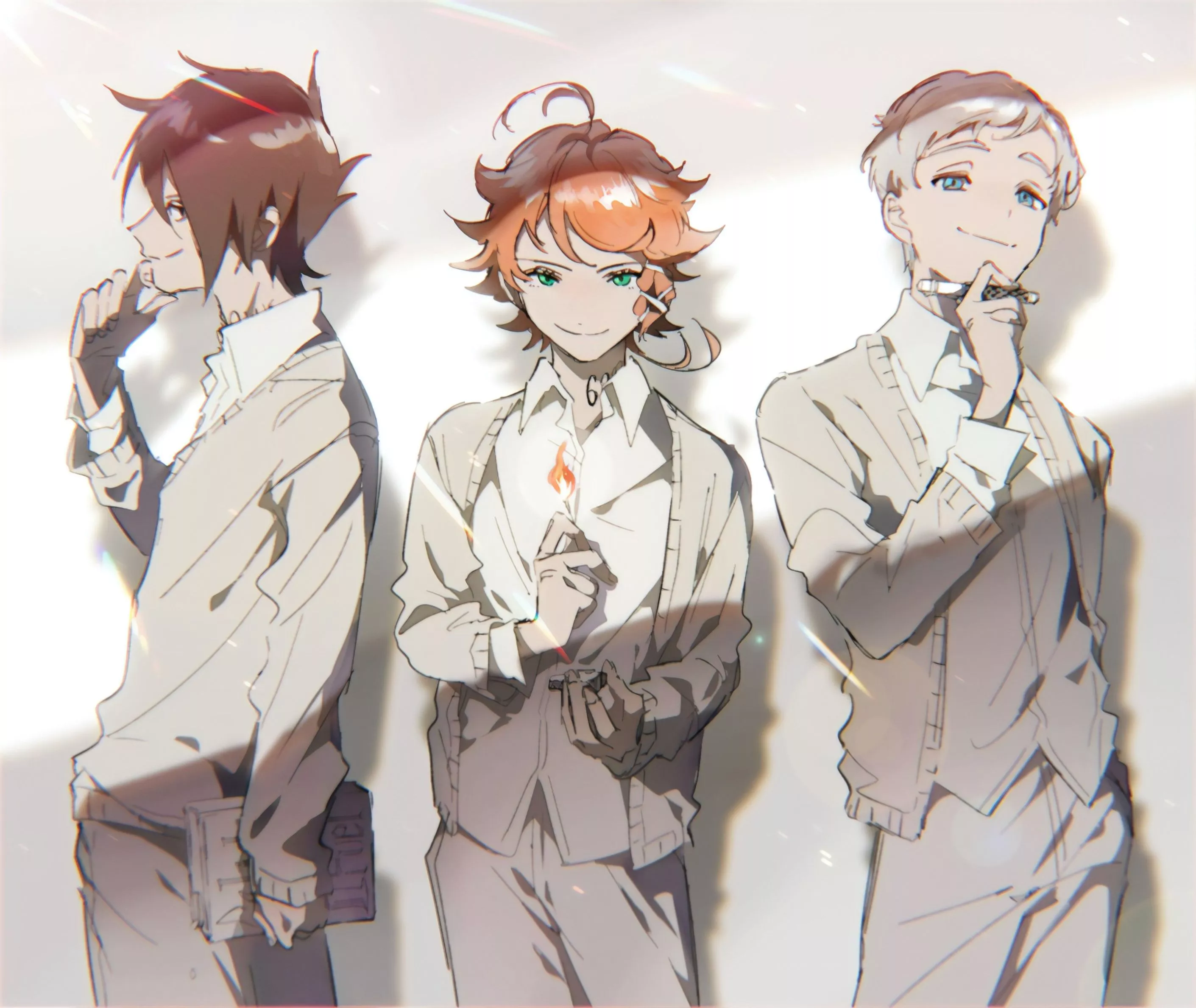 The promised neverland, matchstick, pen