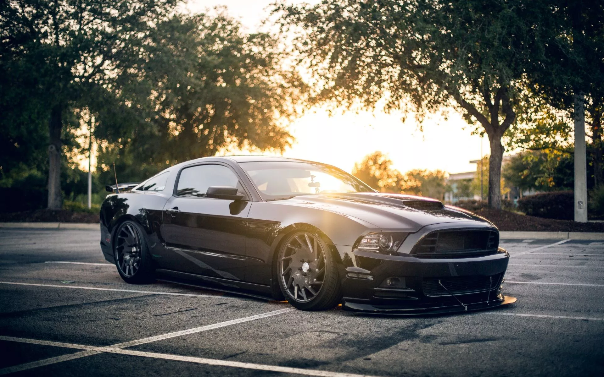 Ford Mustang GT Wallpaper 4K, Black