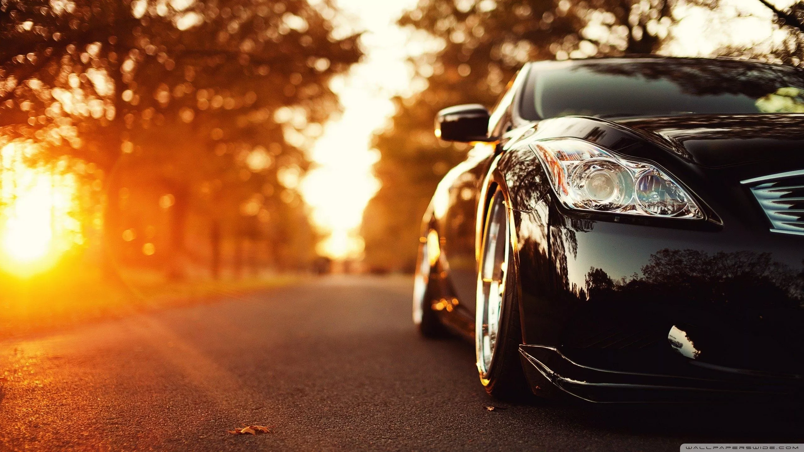 Black Infiniti Car On The Road Ultra HD