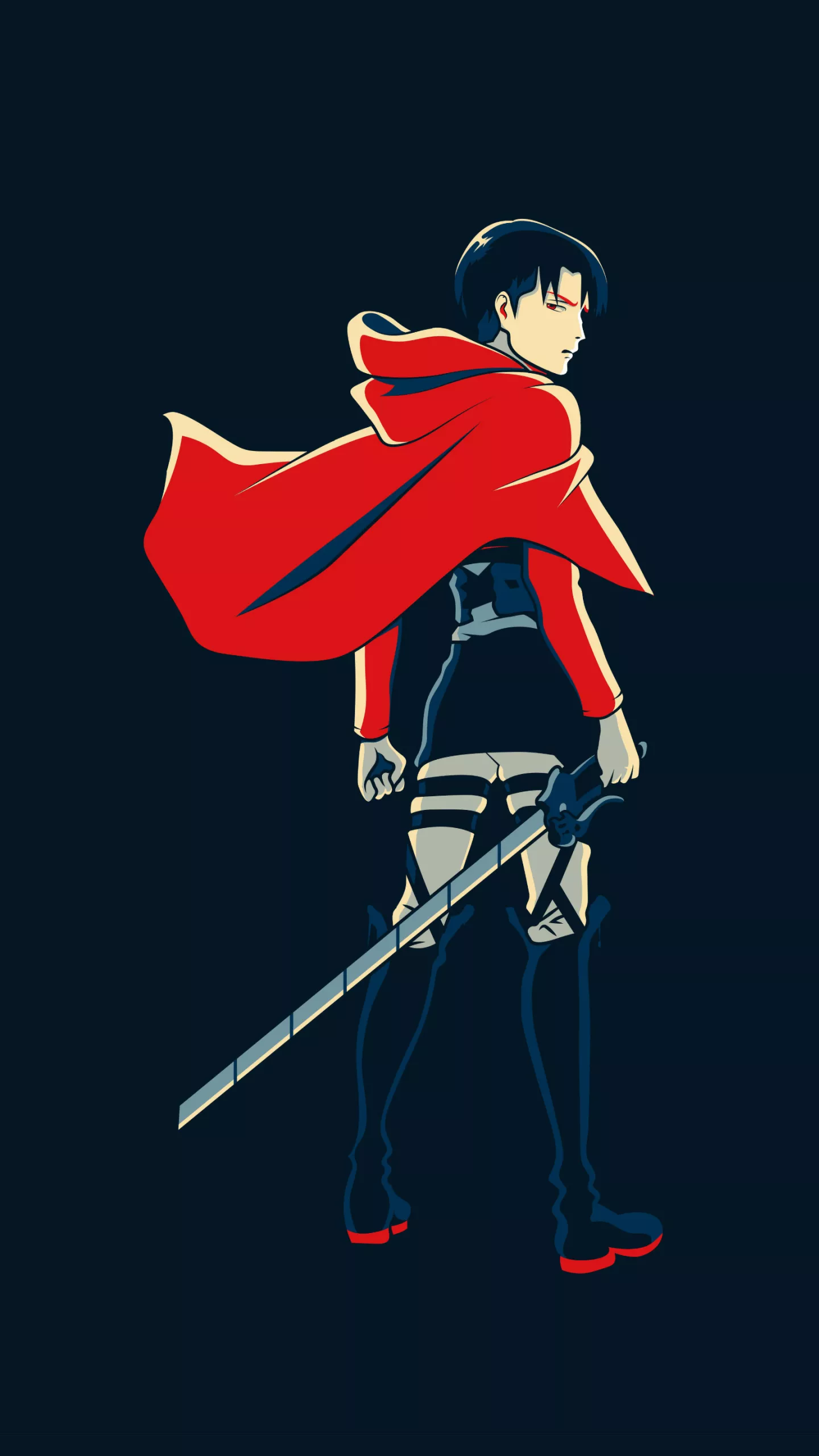 Levi Ackerman Wallpaper 4K, Minimalist
