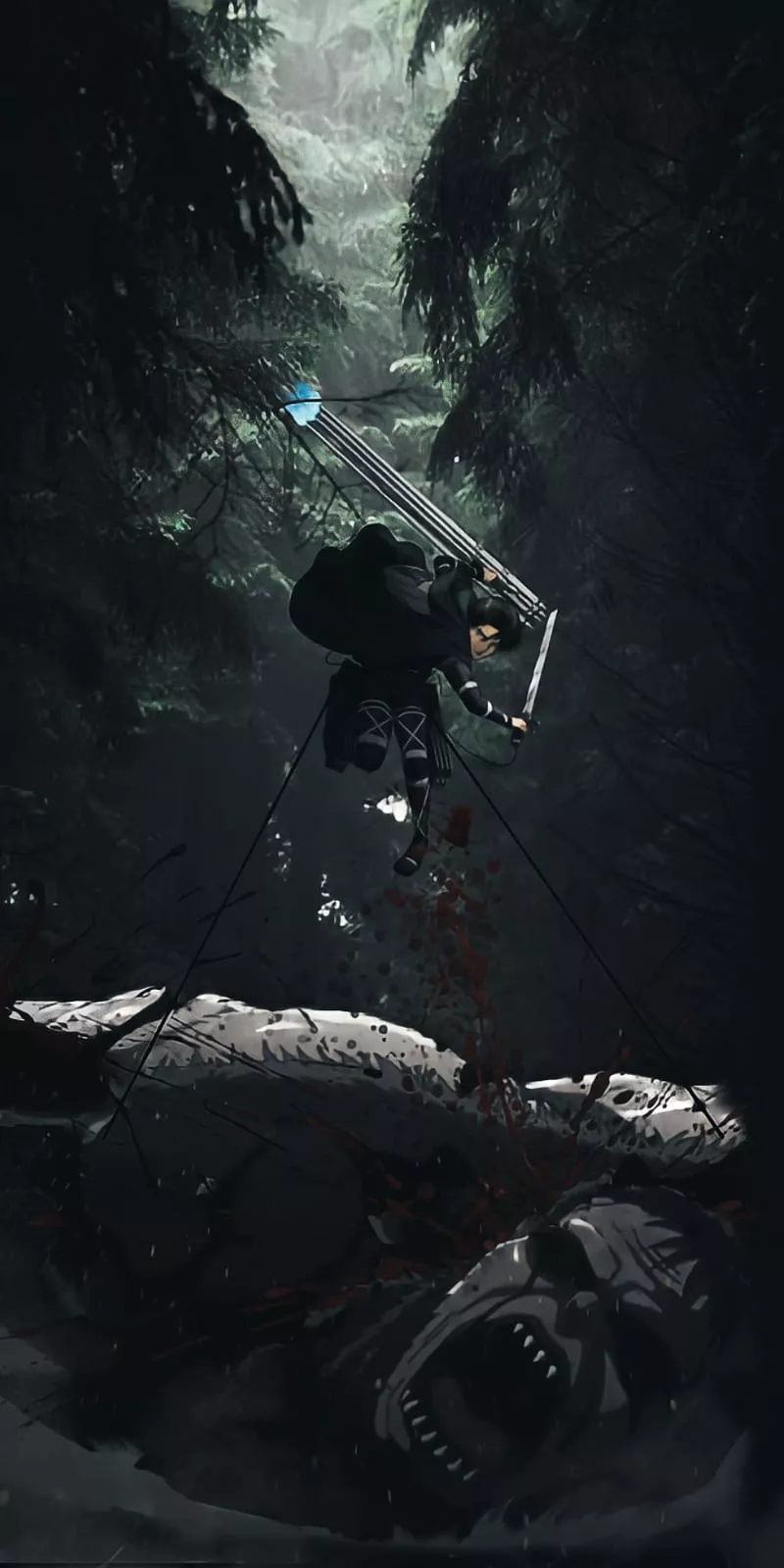 Levi vs Beast titan, levi ackerman