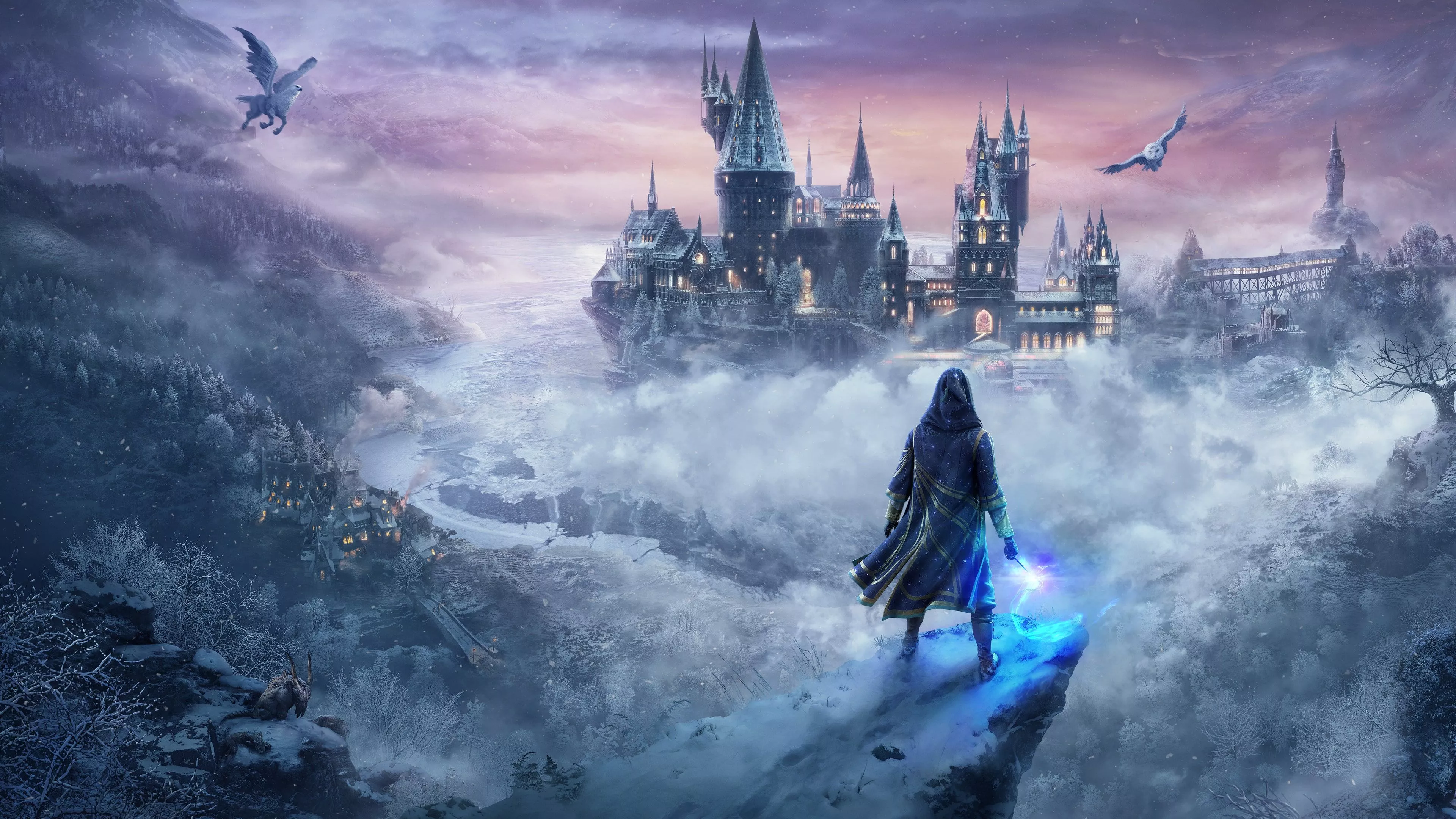 Hogwarts Legacy Wallpaper 4K, Winter, Video Game