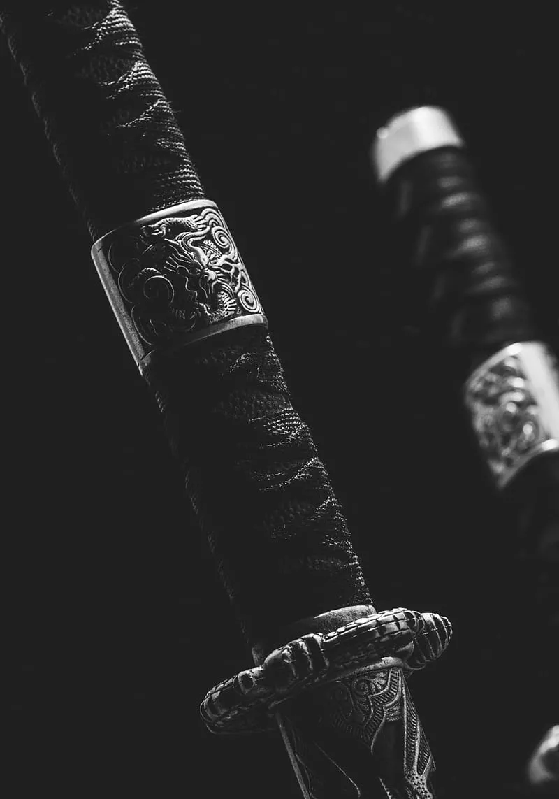 Katana, black, dark, japanese sword, samurai, sword, HD phone wallpaper