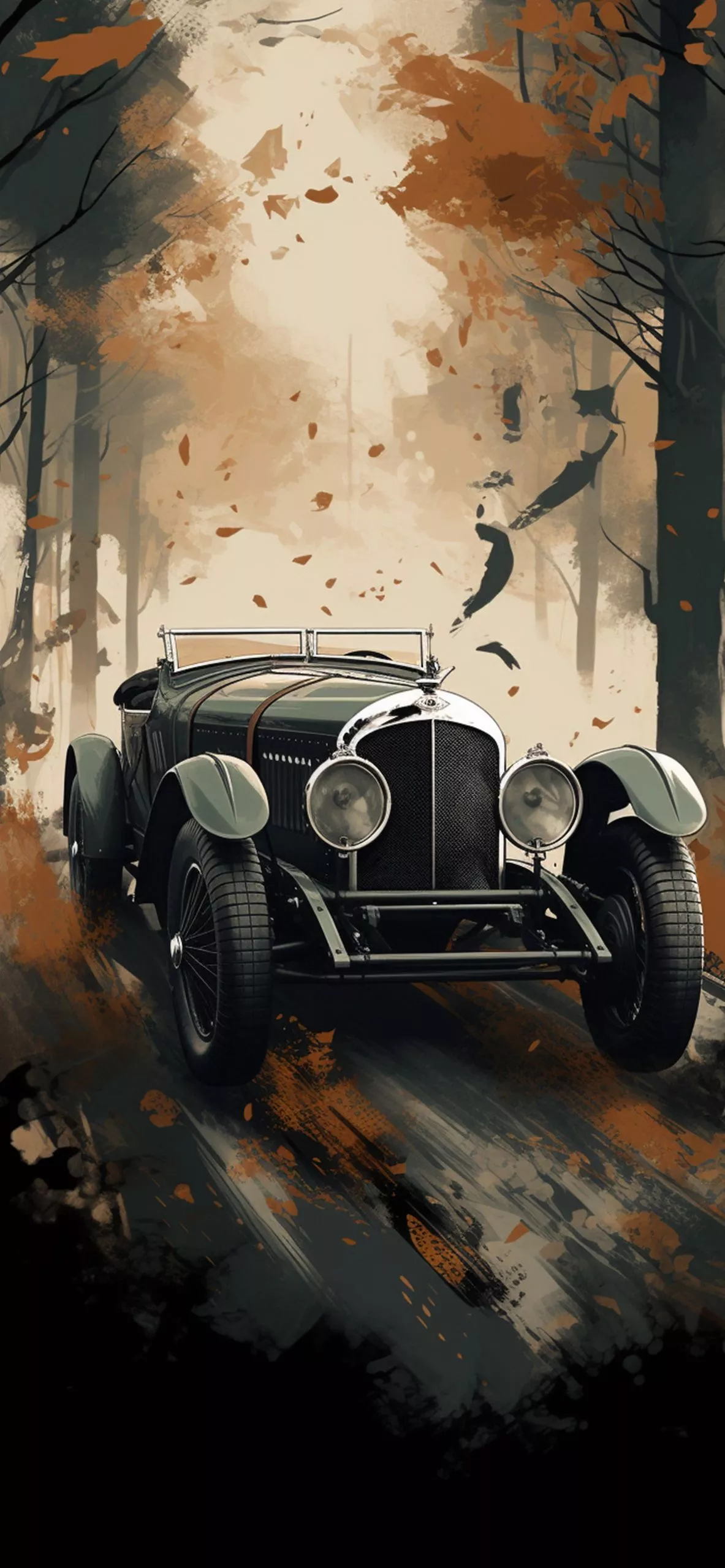 Bentley Blower in Forest Wallpaper