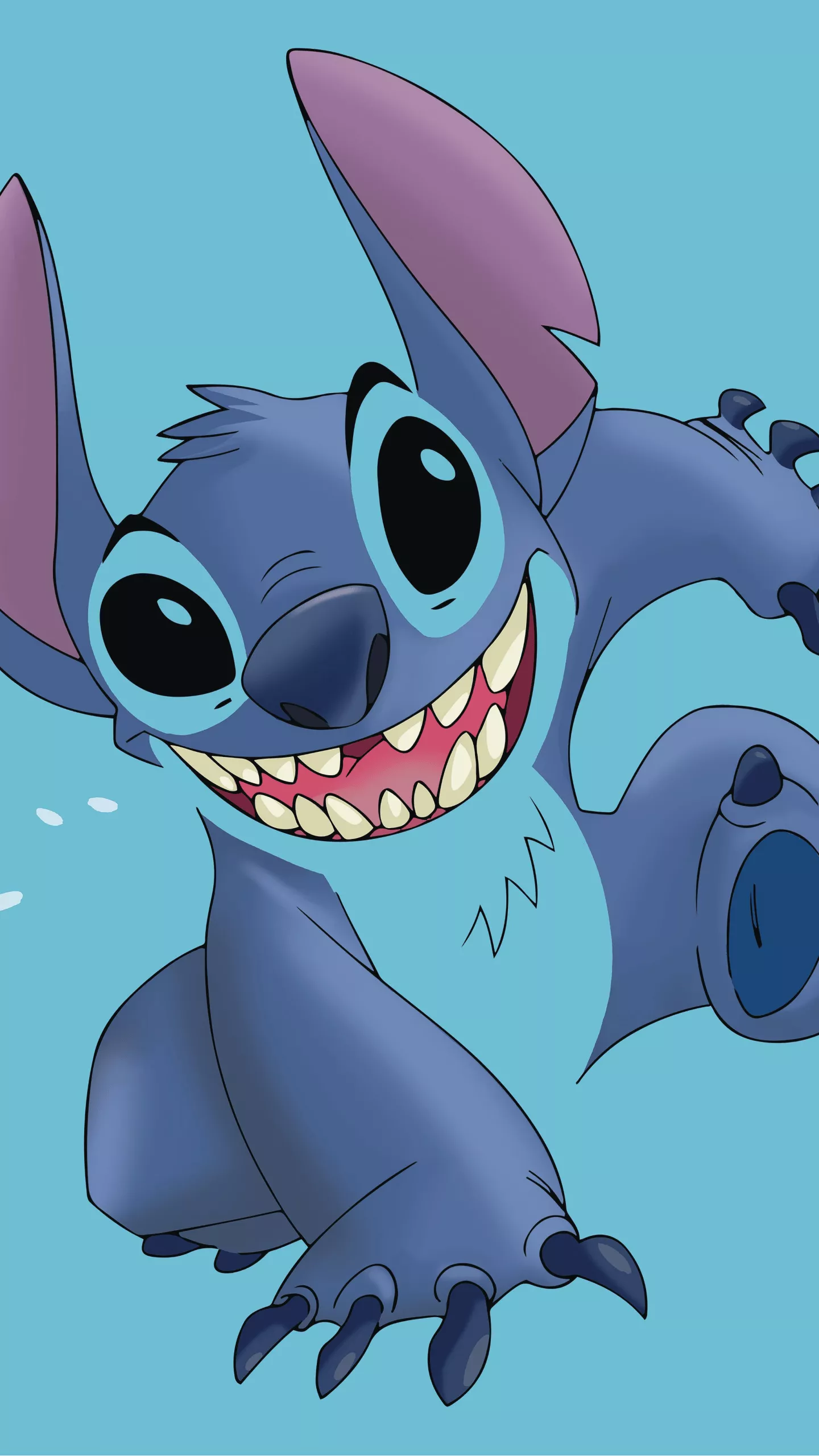 Stitch Wallpaper 4K, 8K, Cyan