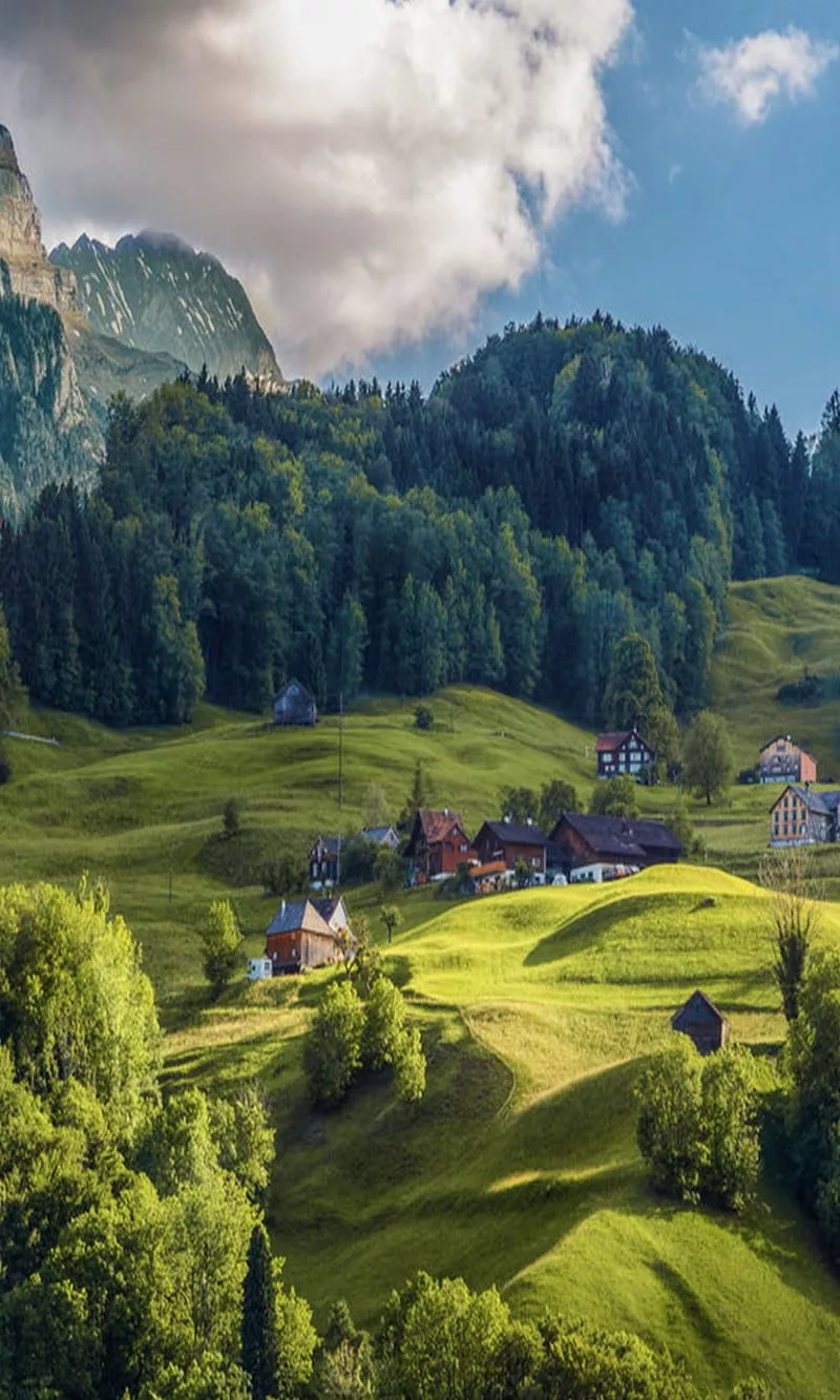 Valley, swiss, HD phone wallpaper
