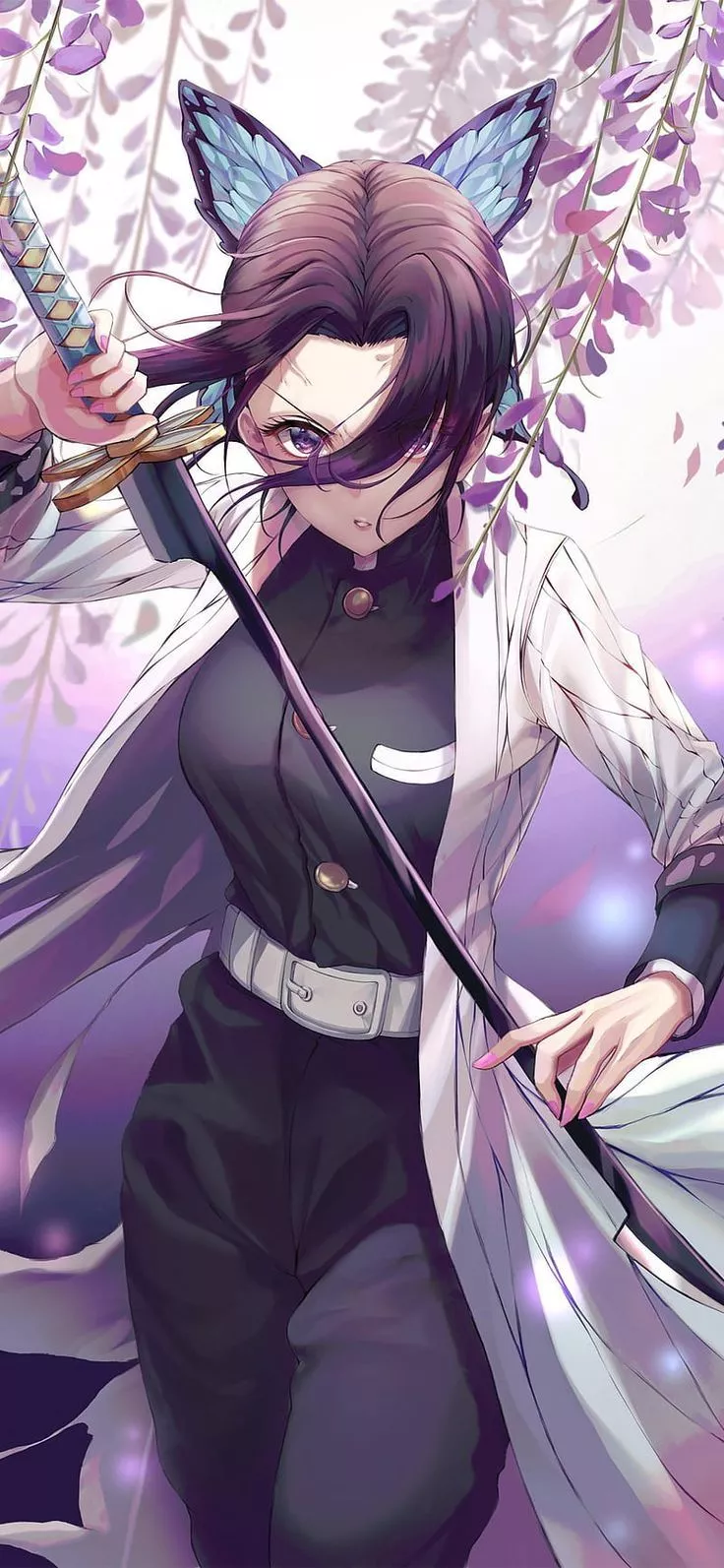 Shinobu angry, alone, demon slayer, girl, kawaii, HD phone wallpaper