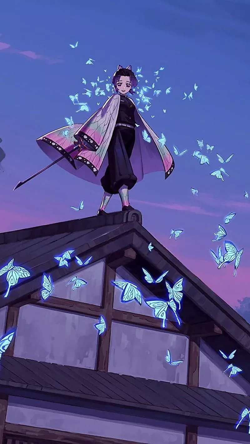 HD shinobu kochou phone wallpaper