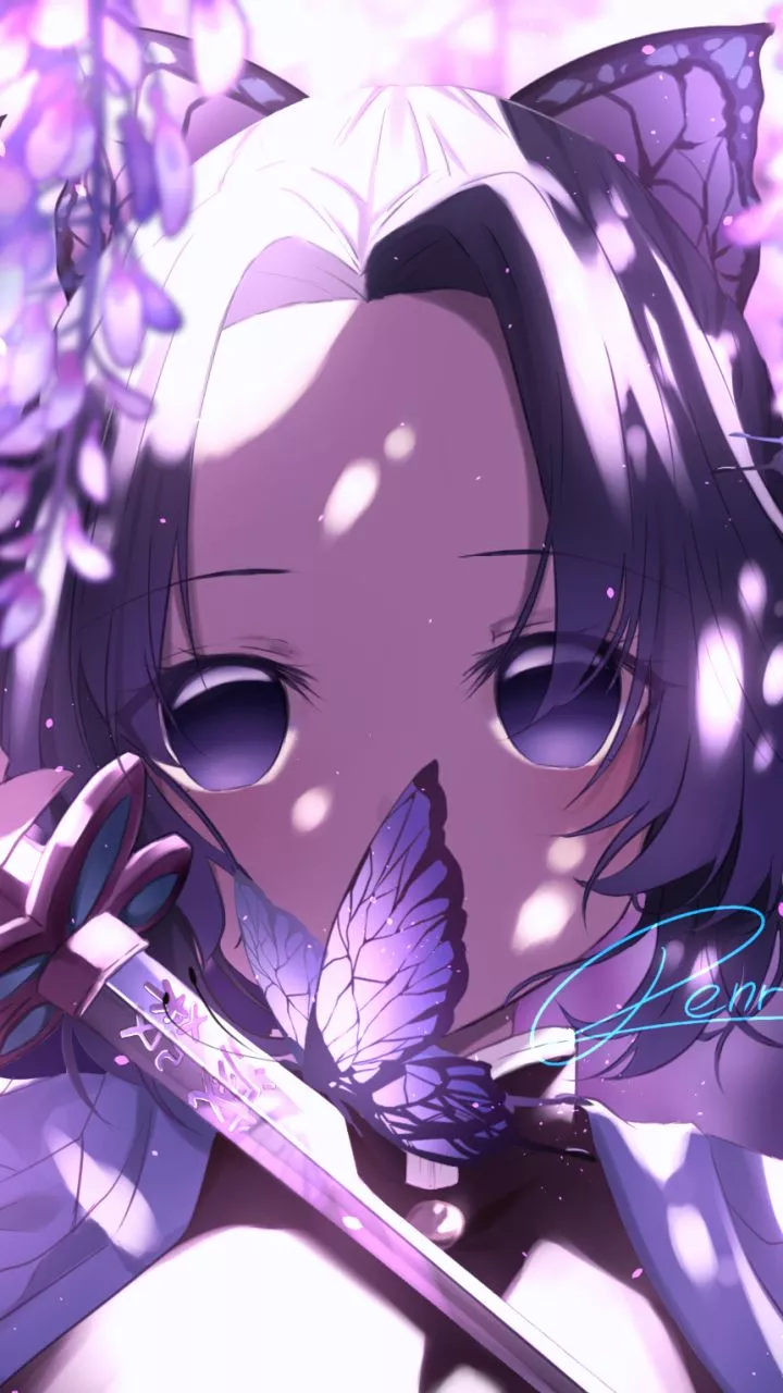 Butterfly Themed Shinobu Kochou Phone