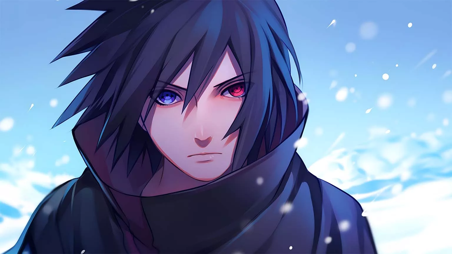 Sasuke Uchiha Winter Desktop Wallpaper in HD & 4K
