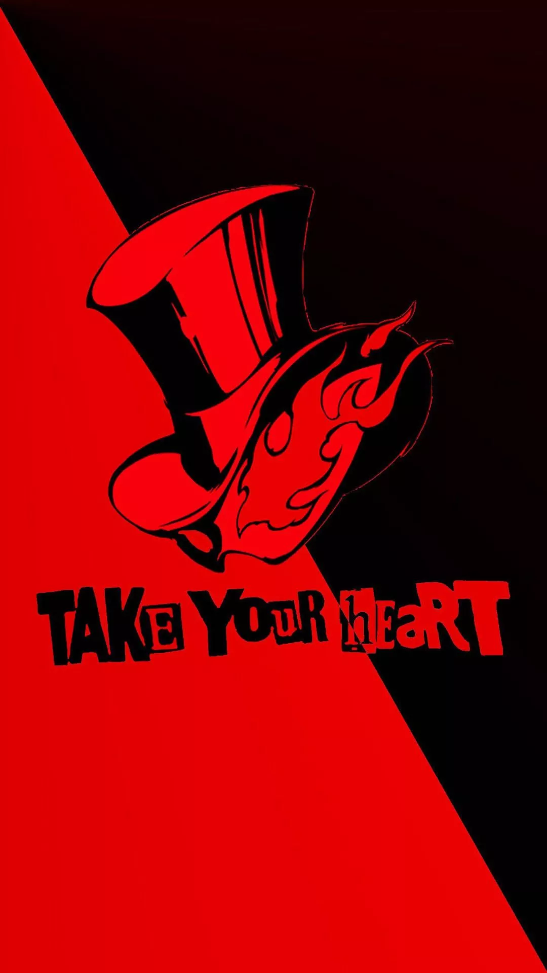 Black Slogan Persona 5 Phone Wallpaper
