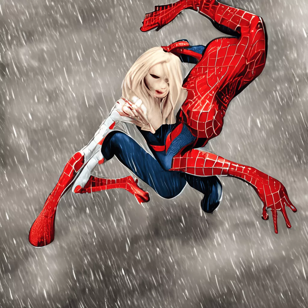 Spider Man and Gwen Stacy Kissing