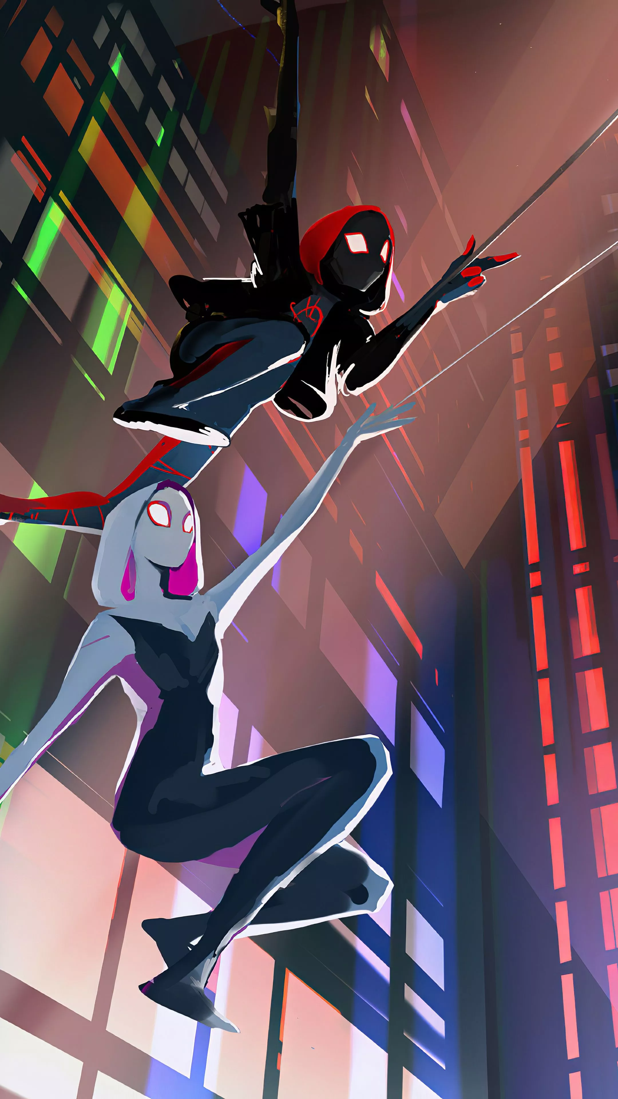 spiderman, gwen stacy, hd, 4k, artwork, digital art, artstation, superheroes HD Phone Wallpaper