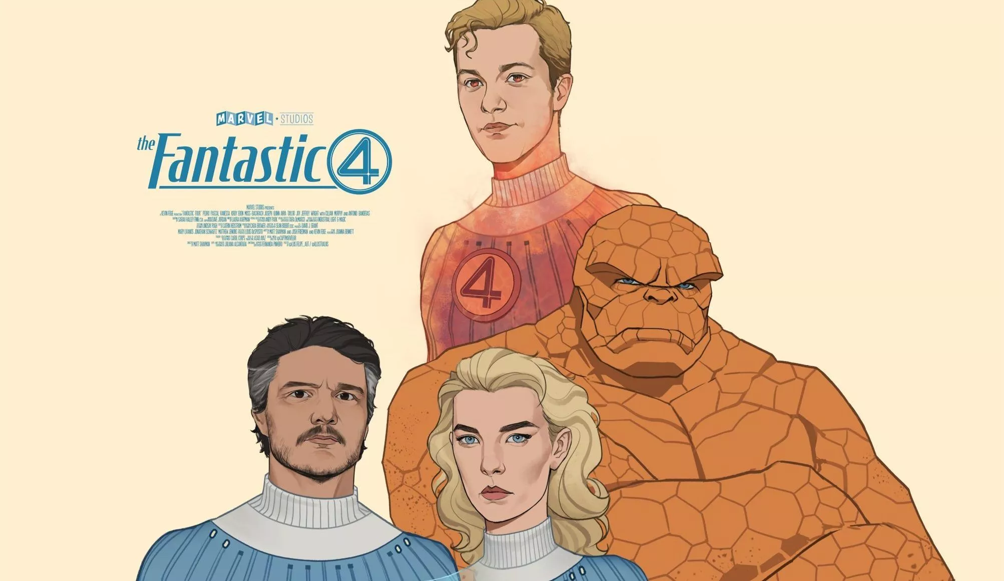 Pedro Pascal Filming as Reed Richards