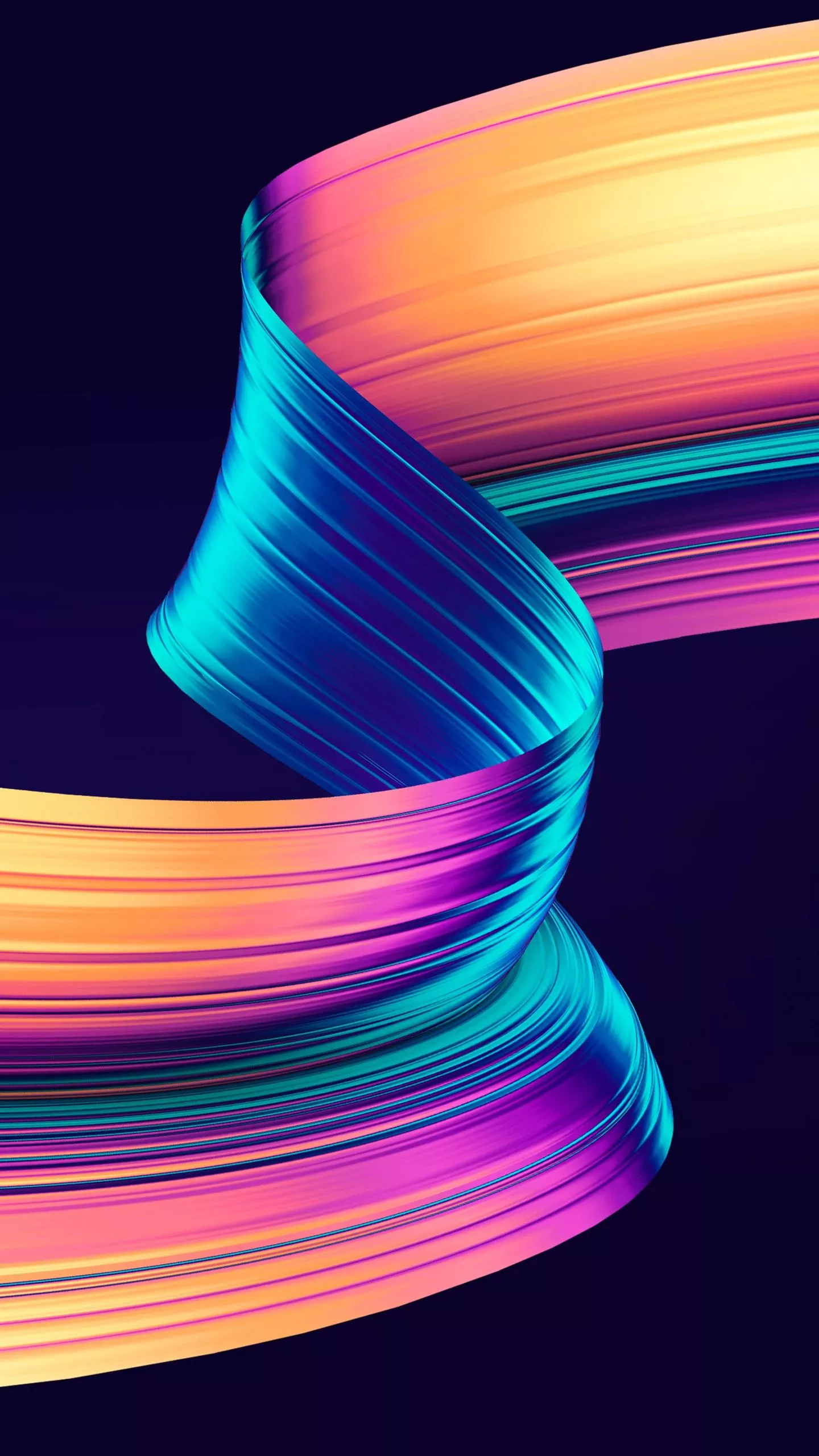 Neon Ribbon Honor Play Stock Wallpaper