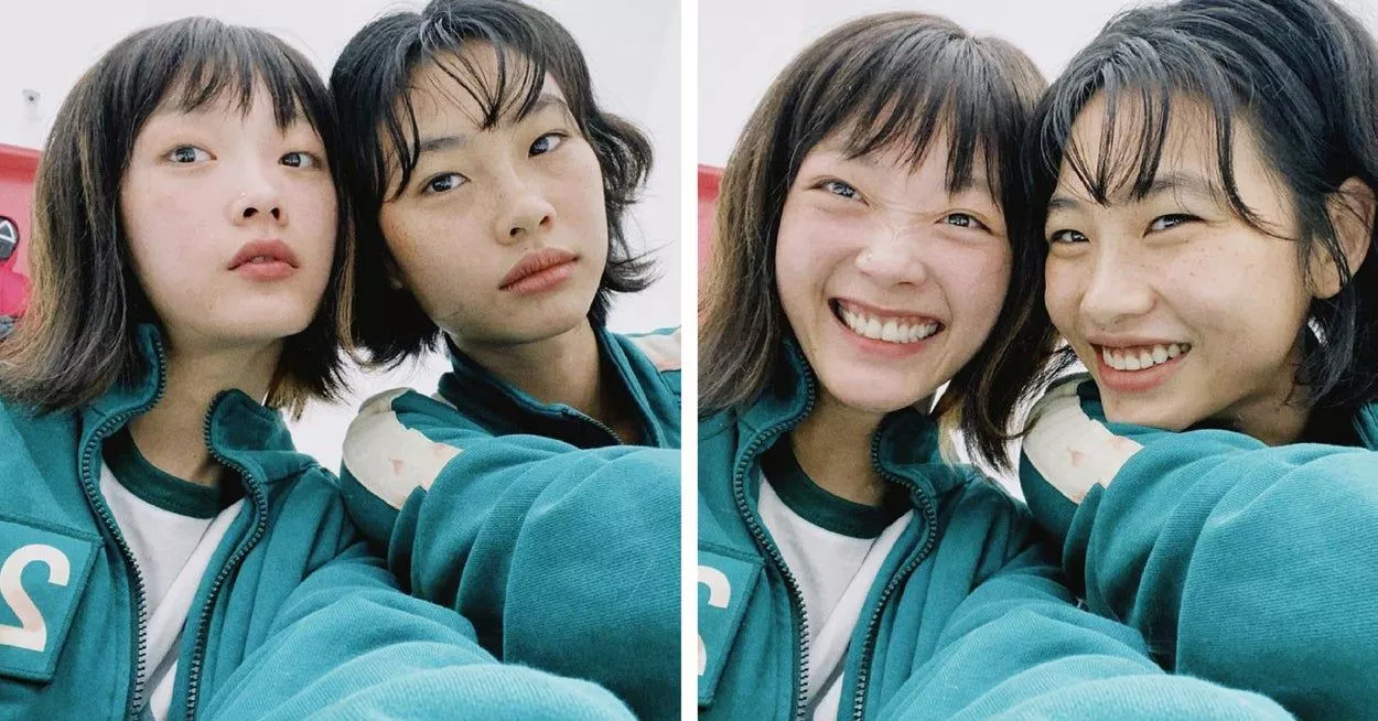 Squid Game Behind The Scenes Cast Photo