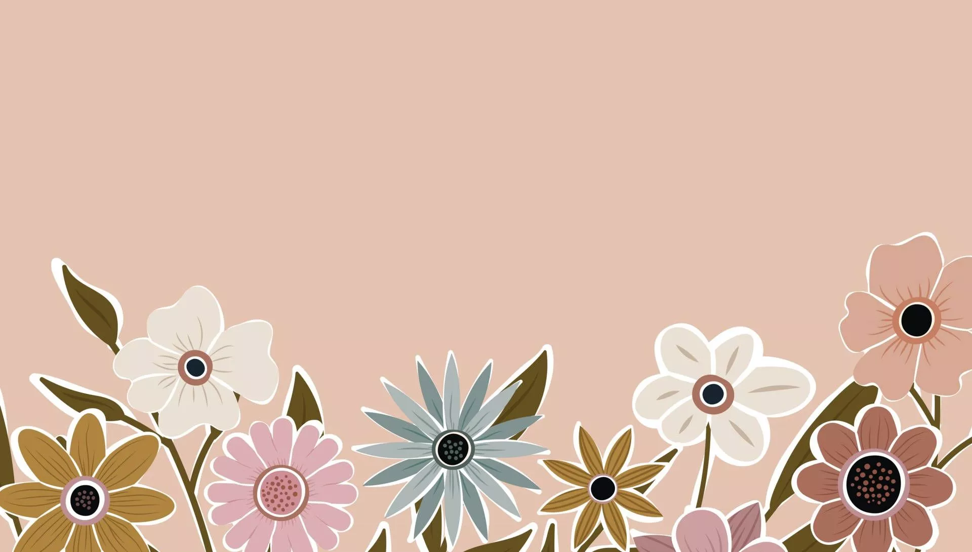 Minimalist Flower Computer Wallpaper
