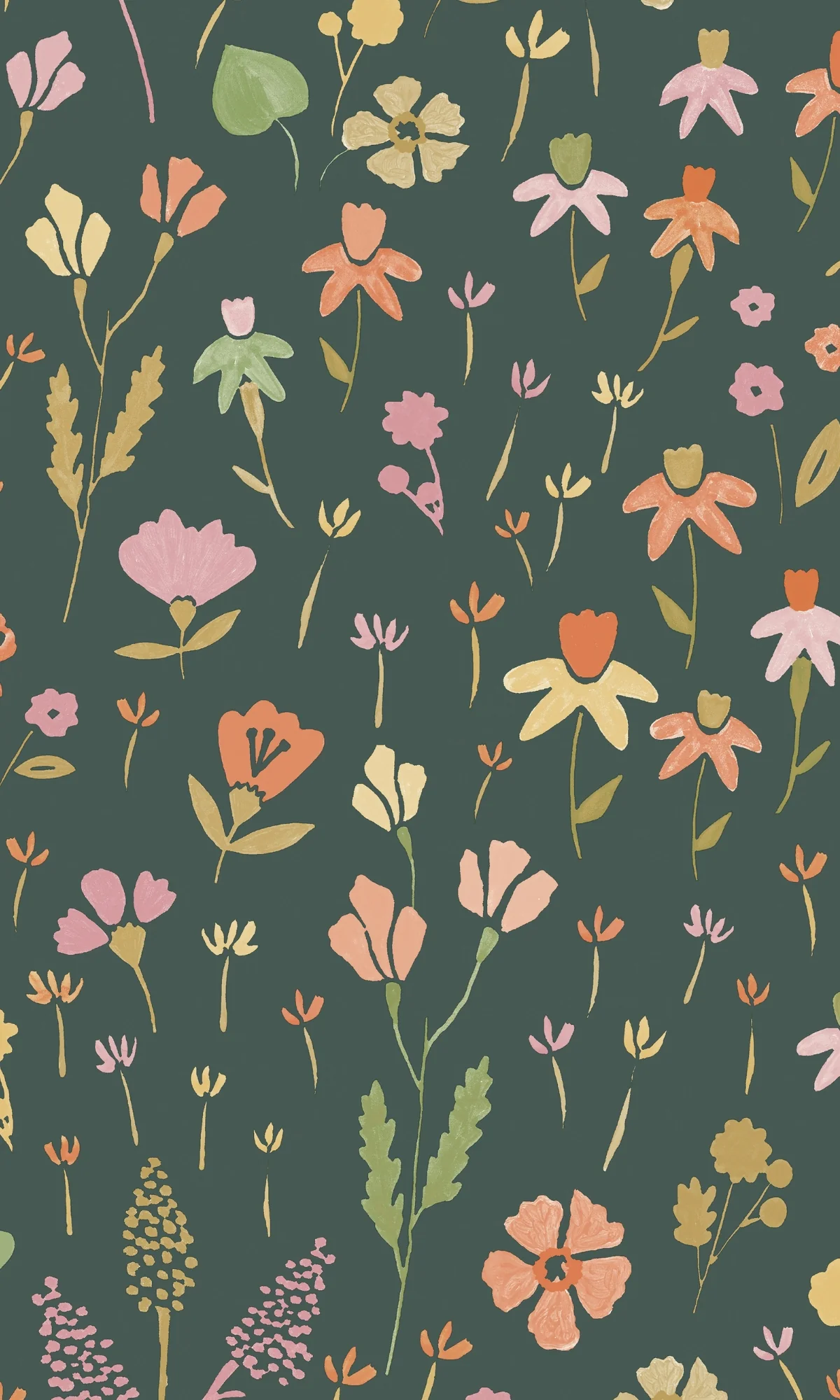 Black Minimalist Floral Prints