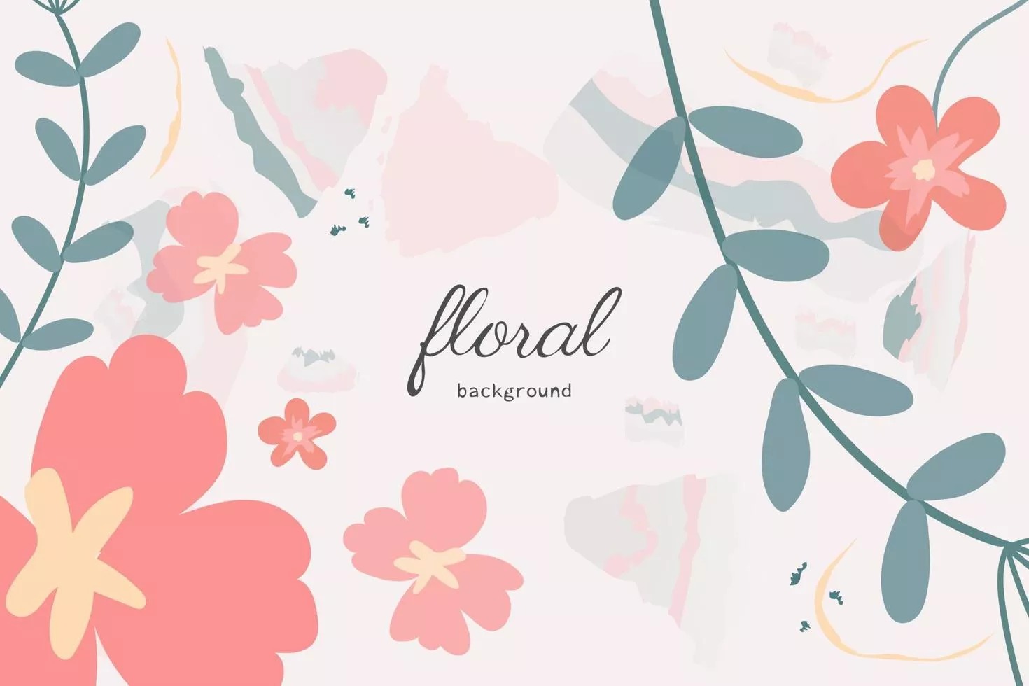 Floral vector background. Cute