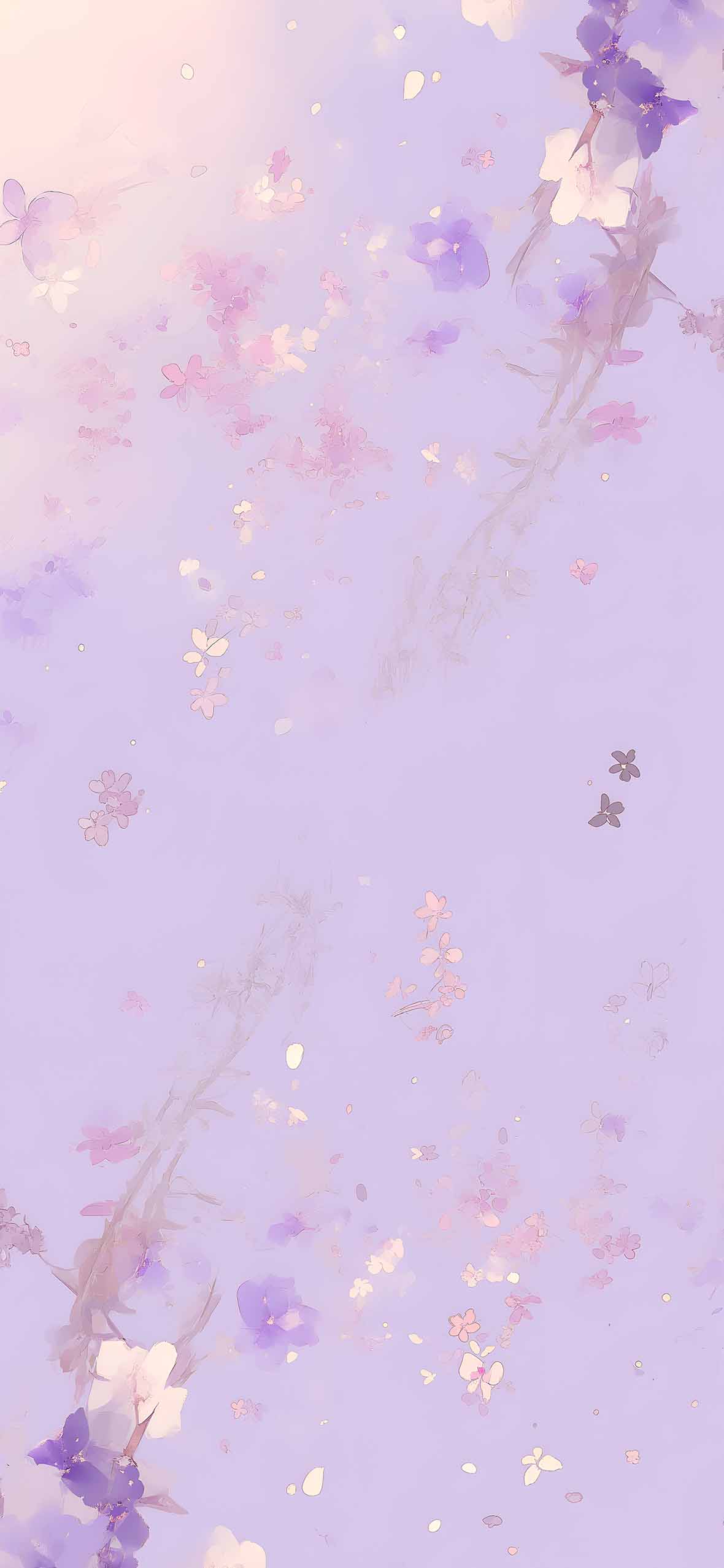 Delicate Floral Soft Purple Flowers