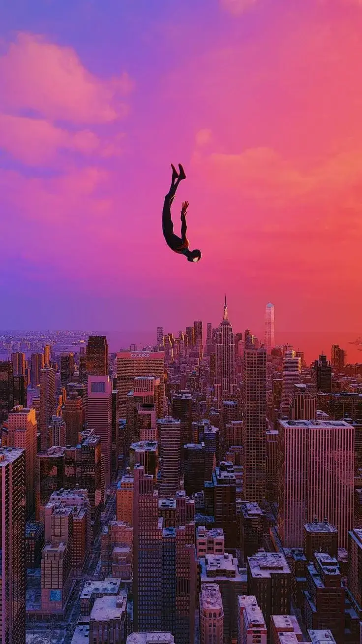 Falling From The Sky Sunset Wallpaper