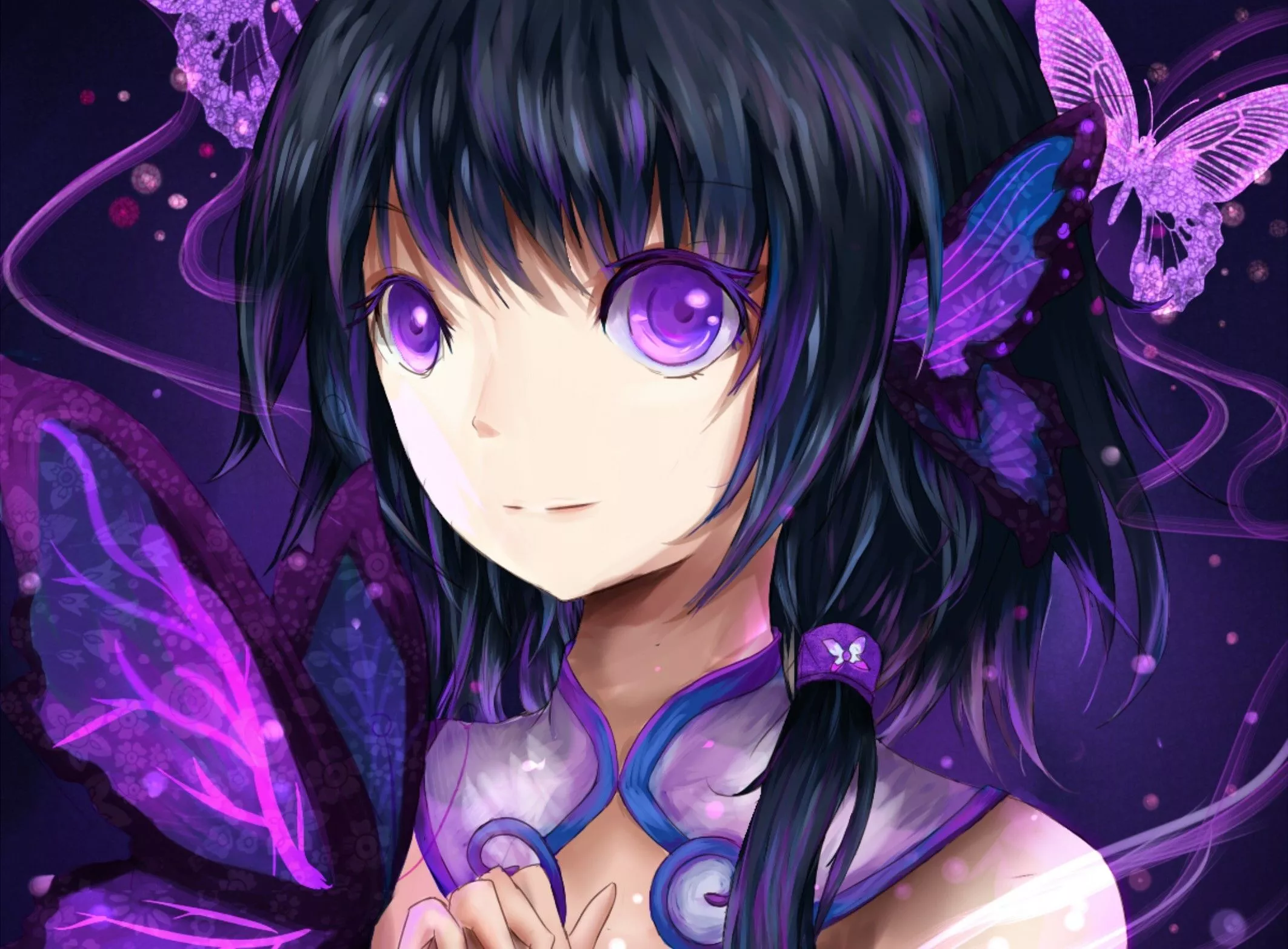 Mystic Butterfly Girl HD Wallpaper