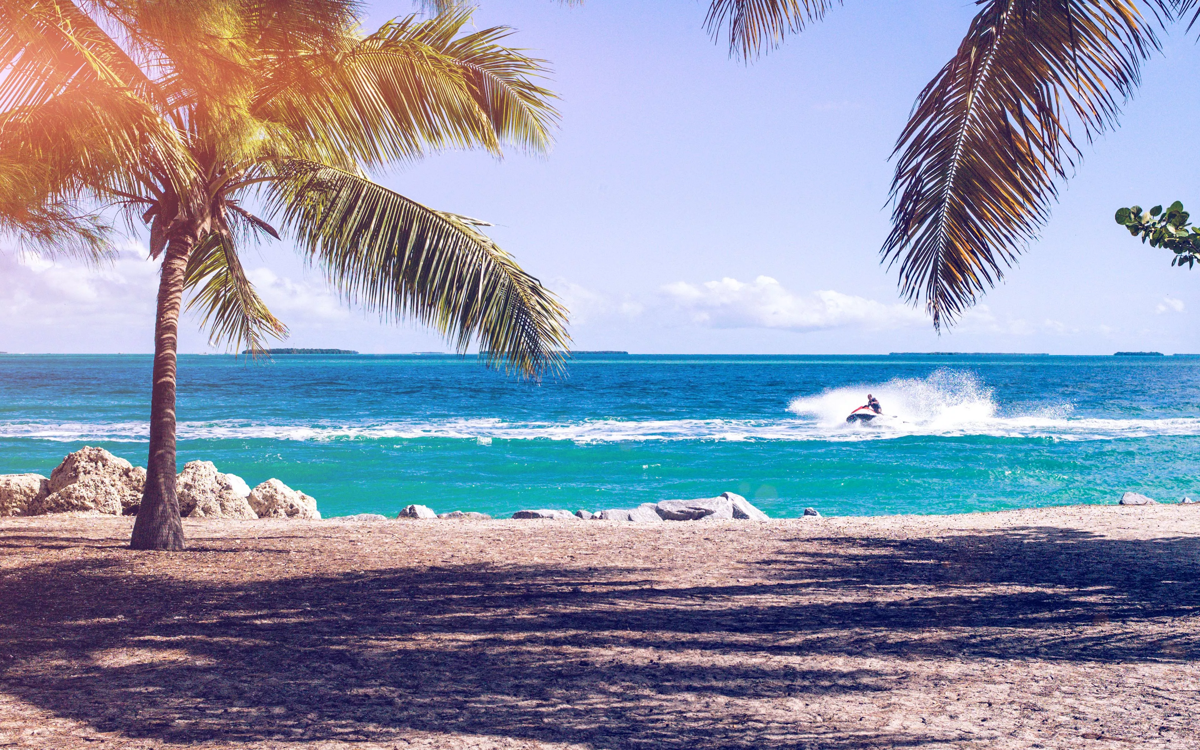 wallpaper for desktop, laptop. summer vacation ocean sea nature beach blue