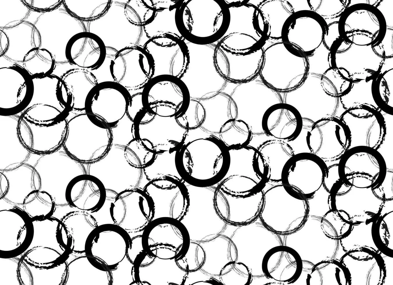 Grungy Enso Zen Circle Brush Set