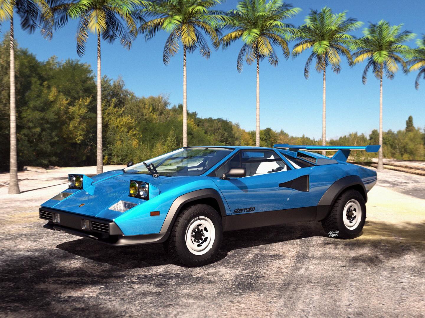 Lamborghini Countach Sterrato Rendering