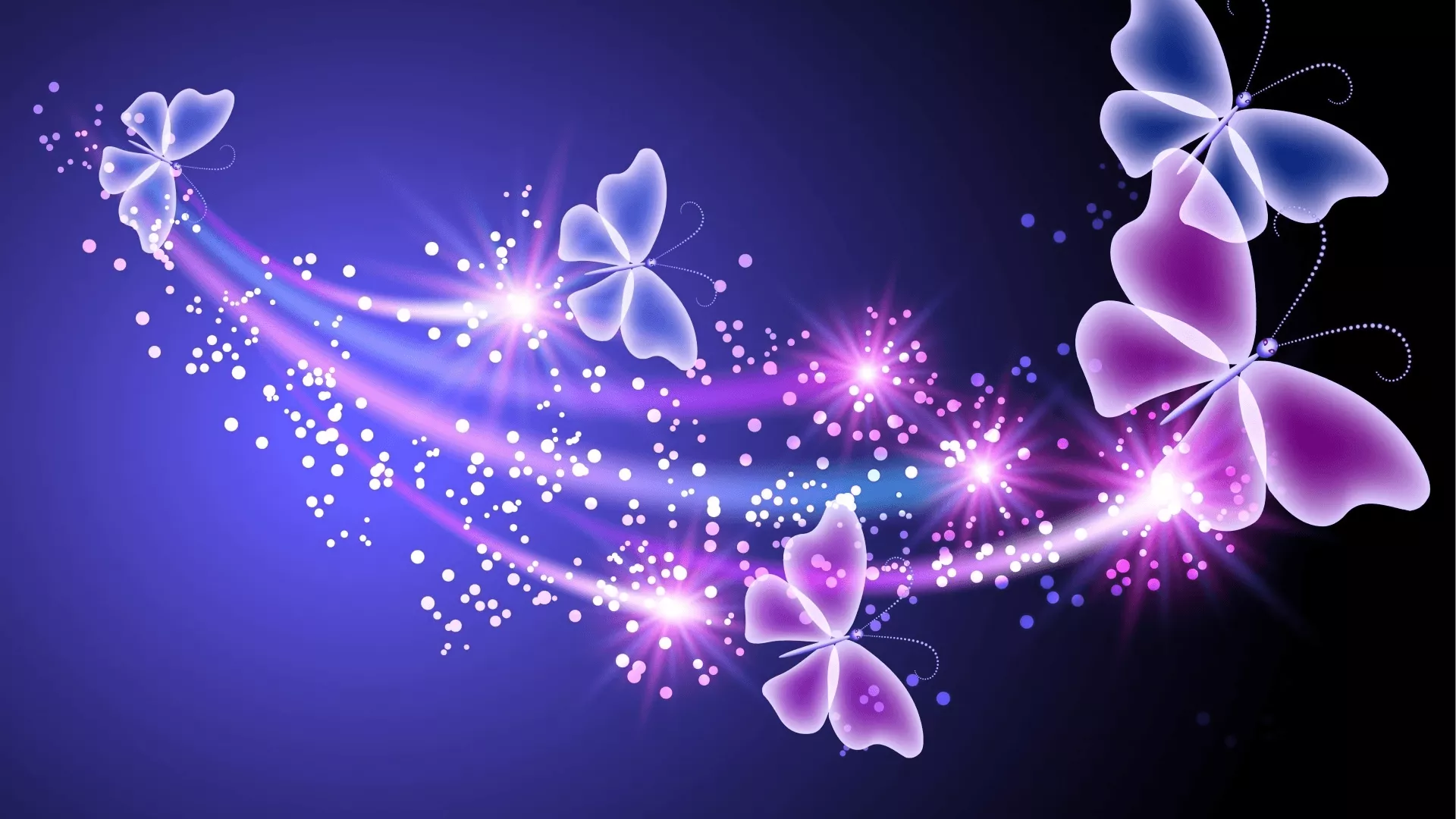 Purple Blue Artistic Butterfly HD Wallpaper