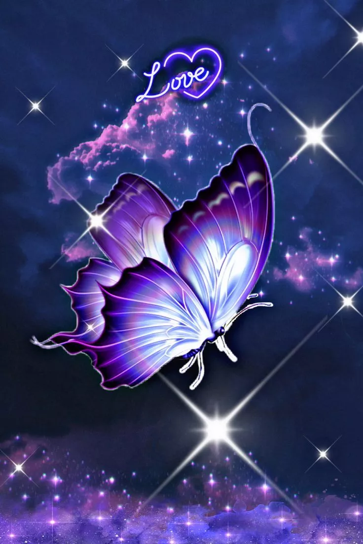 purple aesthetic butterfly wallpaper