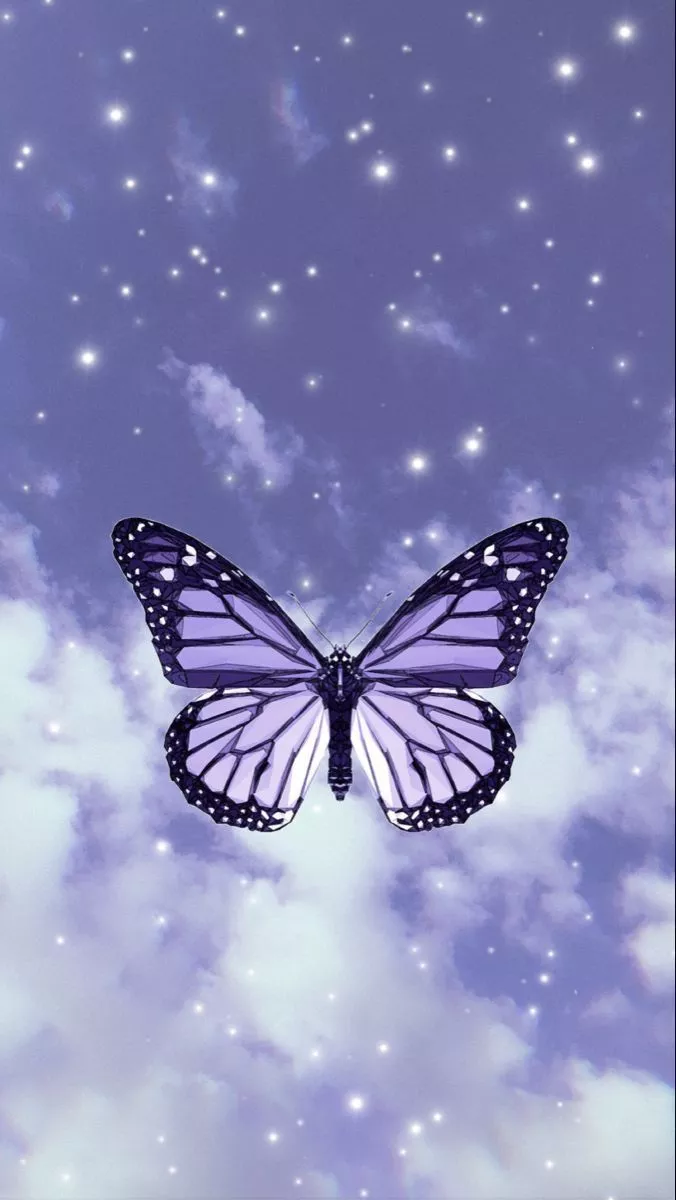 Purple Butterfly Wallpaper, Butterfly 8C