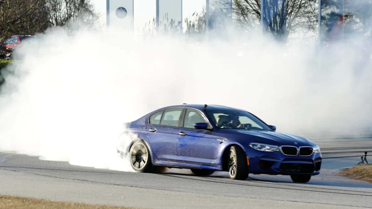 Drift Record Setting BMW M5 At CES