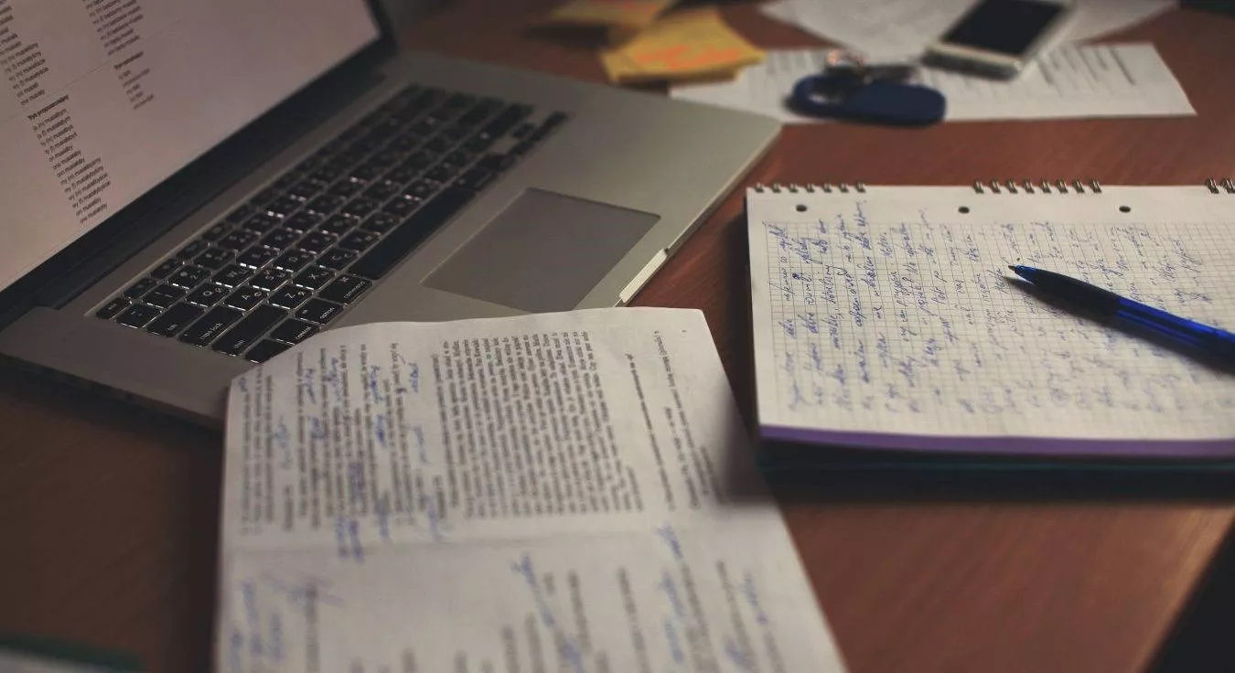 Study Notes With Laptop Study Aesthetic