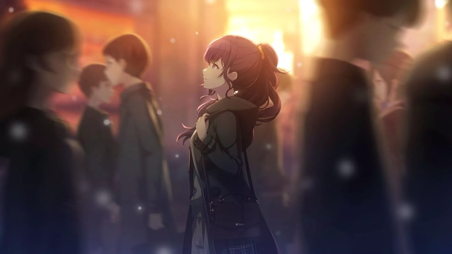 People Background HD Anime Girl