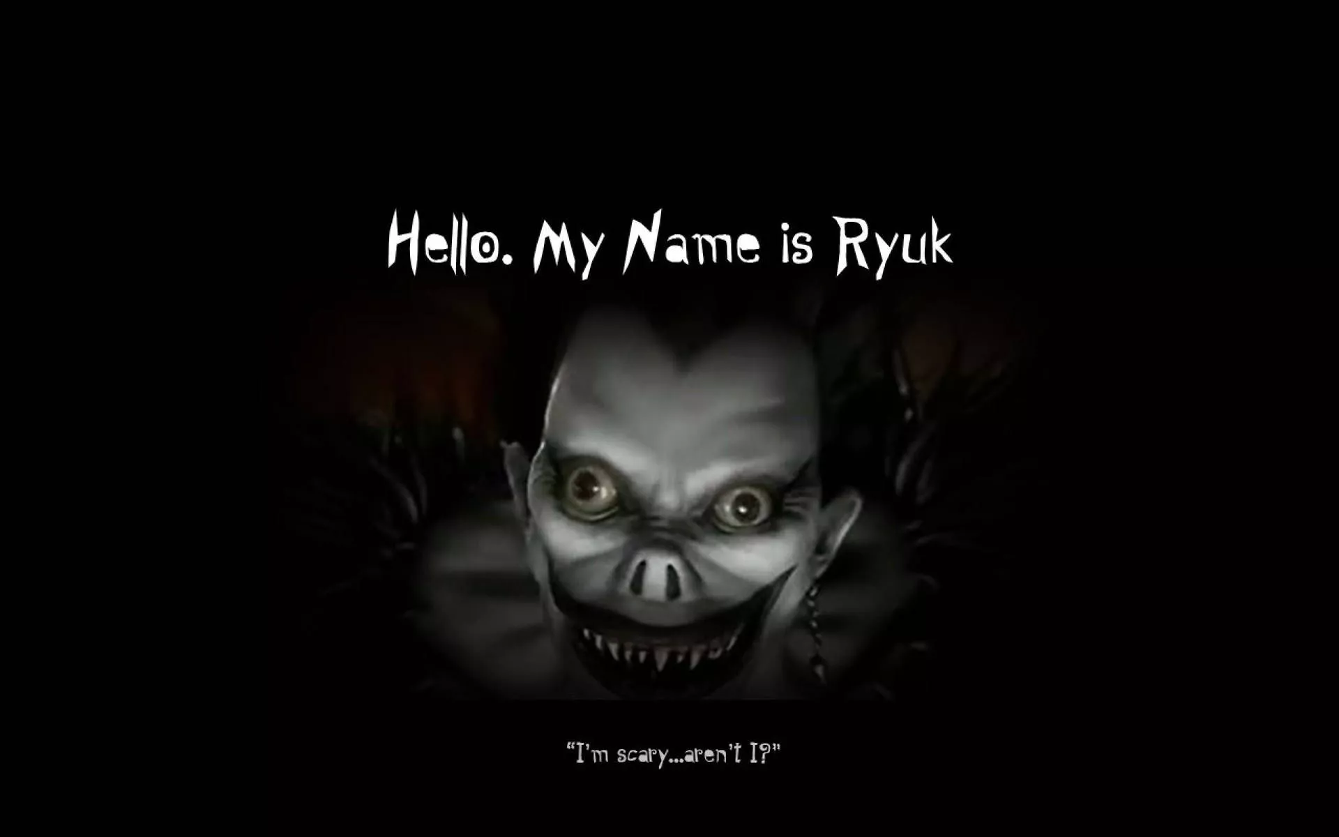 Black Creepy Anime Ryuk Wallpaper