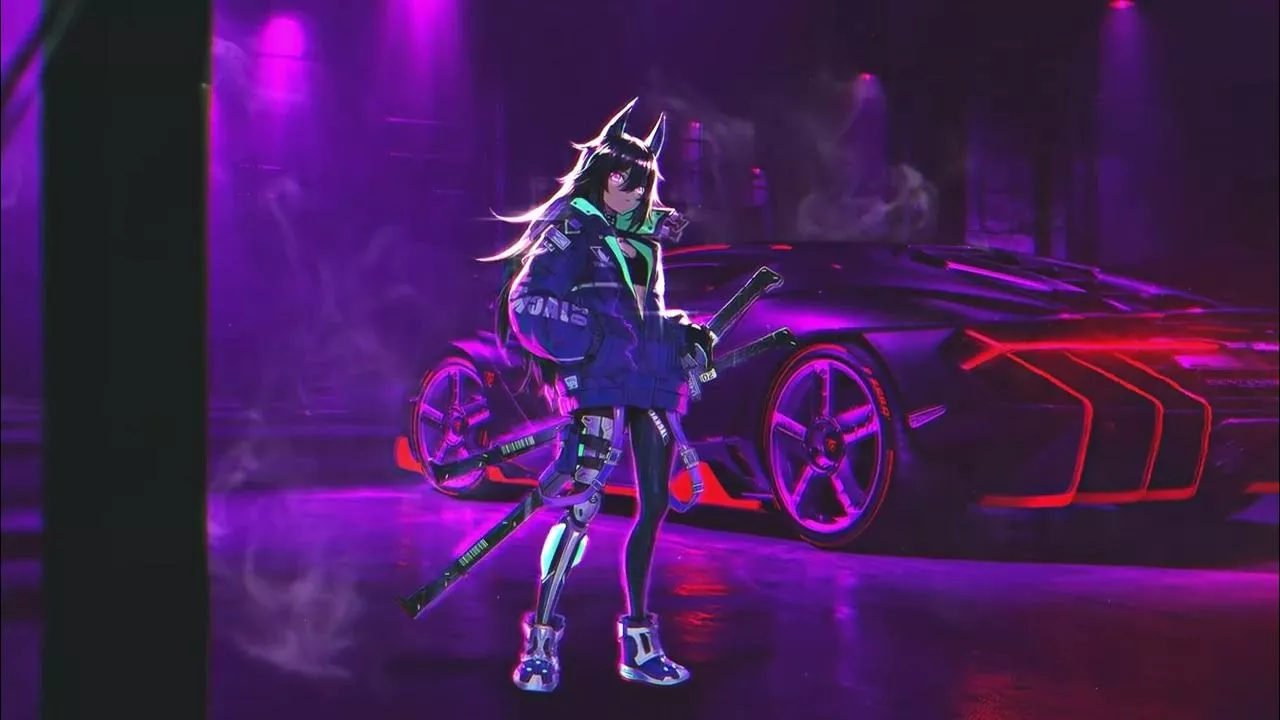 Neon Cyberpunk Car Live Wallpaper PC 4K