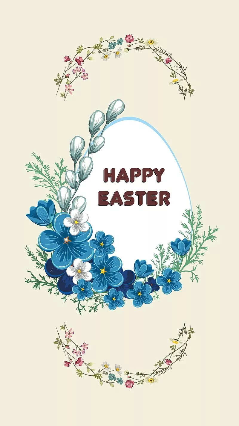 HD happy easter flowers wallpaper