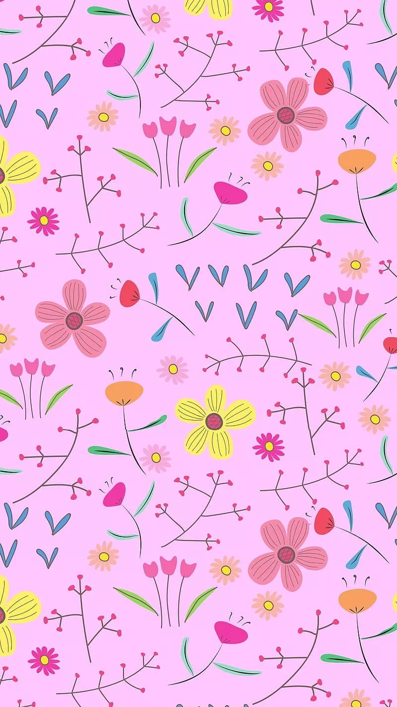 Pink Flowers Pattern, adorable