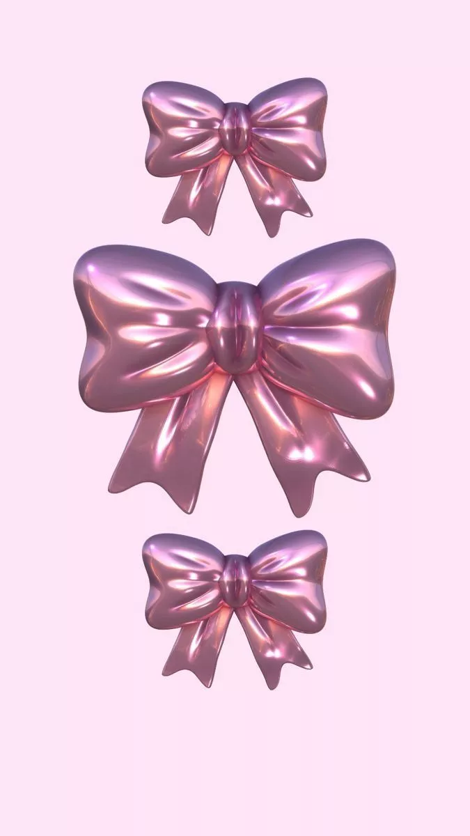 Pink 3 D Bows