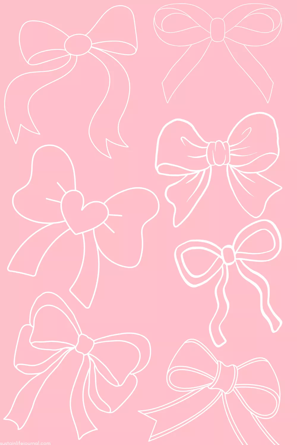 Hair Bow Coloring Page Life