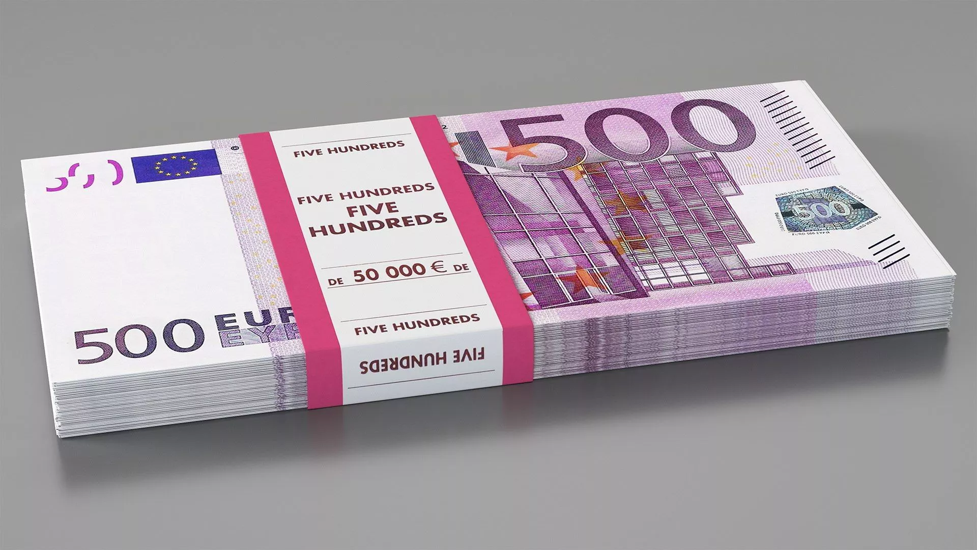 Euro Banknotes 3D Model