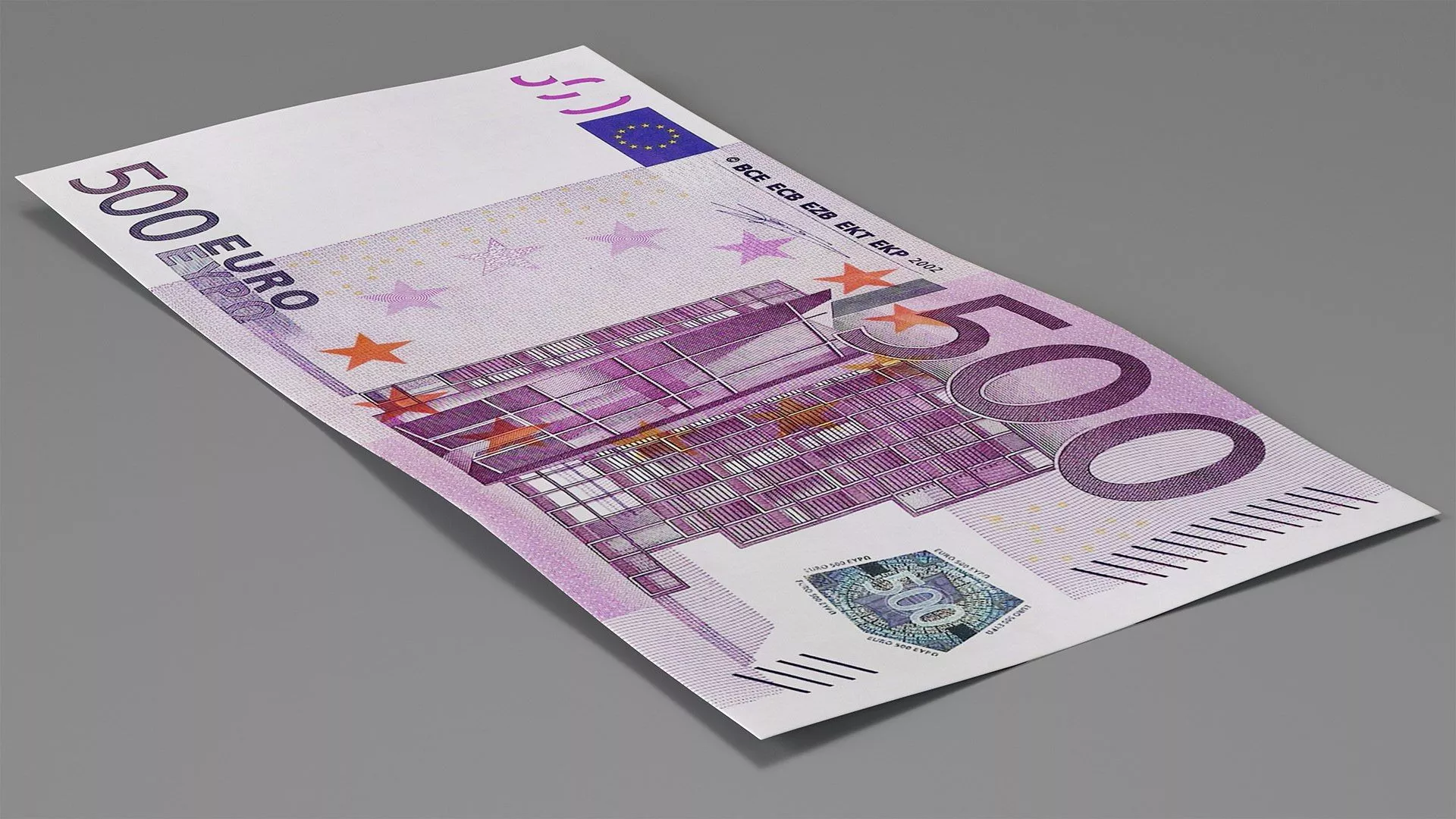 3D 500 Euro Banknote Model