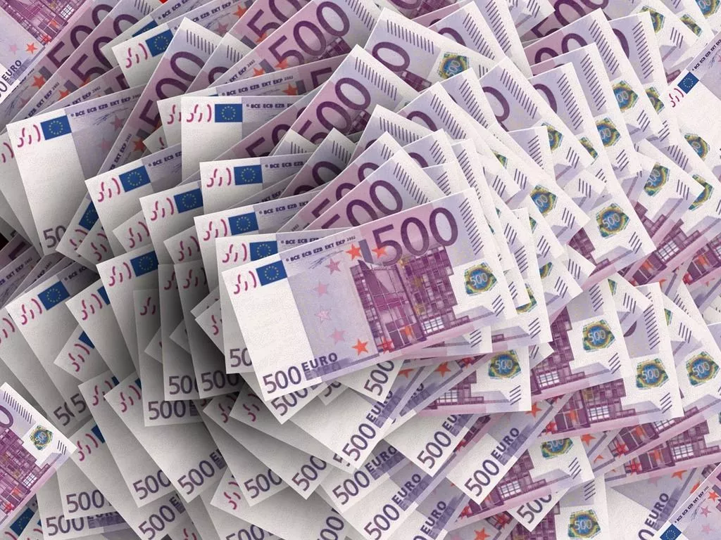 Euro stack money, business finance