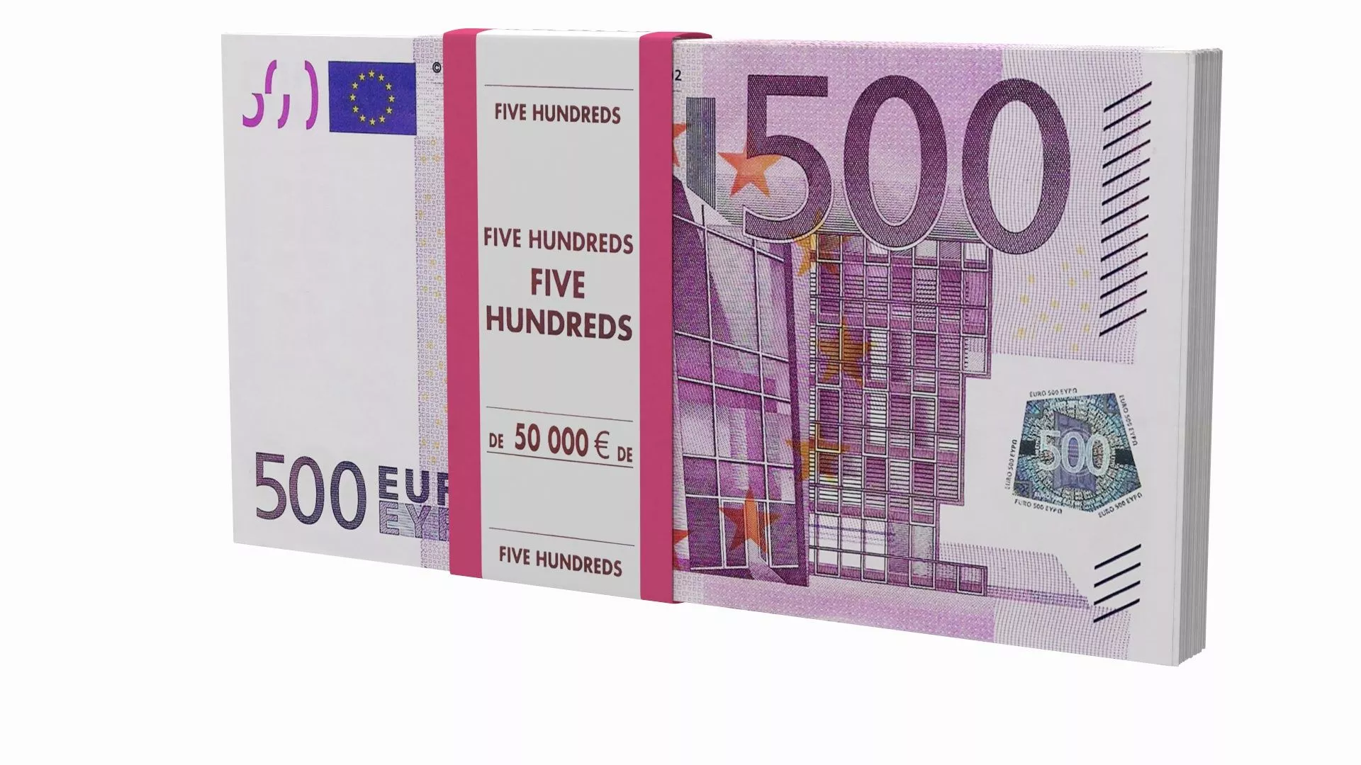 Euro Banknotes 3D Model
