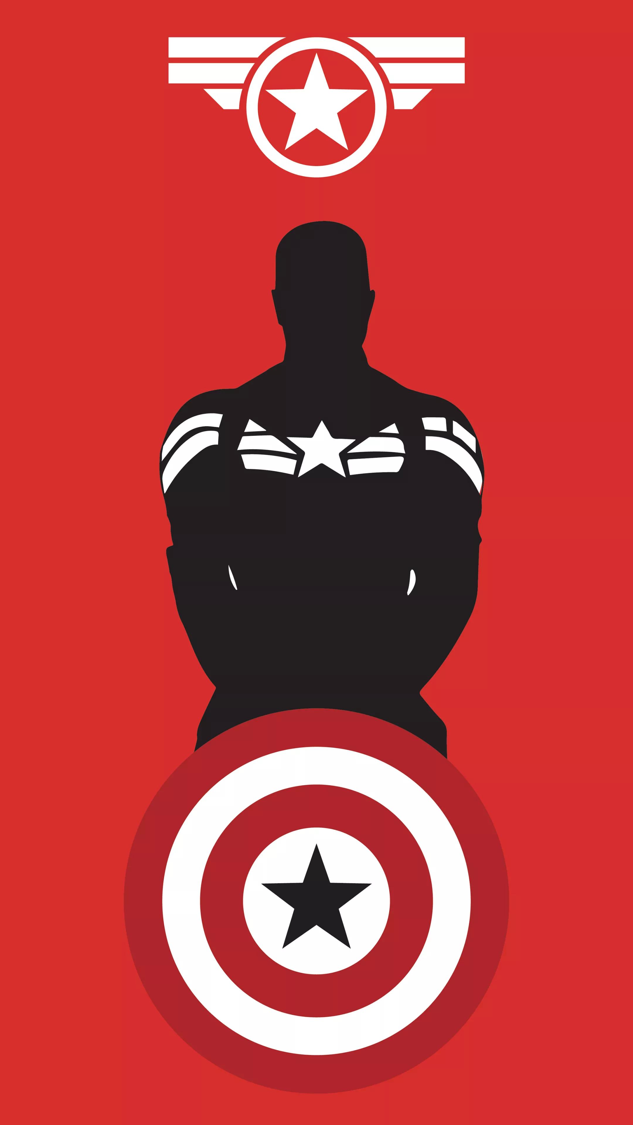Captain America Wallpaper 4K, Minimal