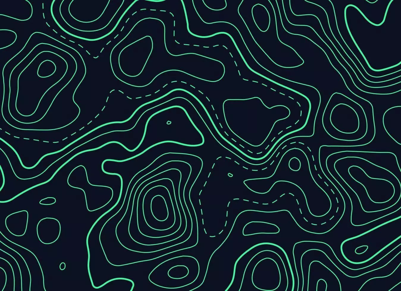 Topography Green Contours Wallpaper