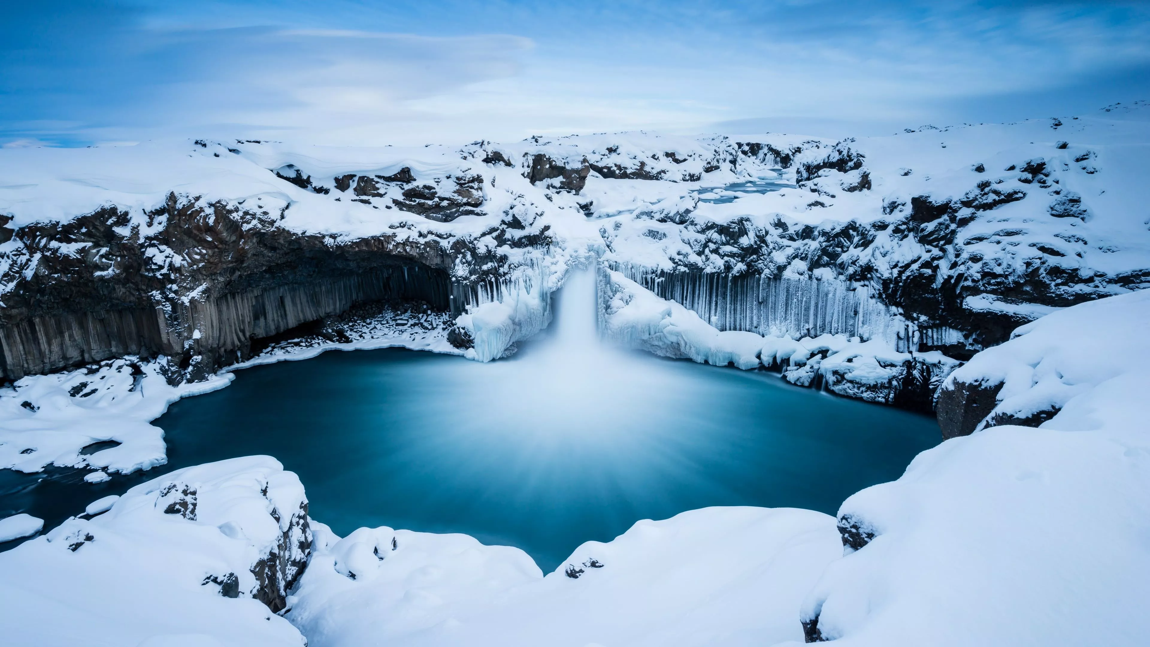 Aldeyjarfoss Waterfall 4K Wallpaper