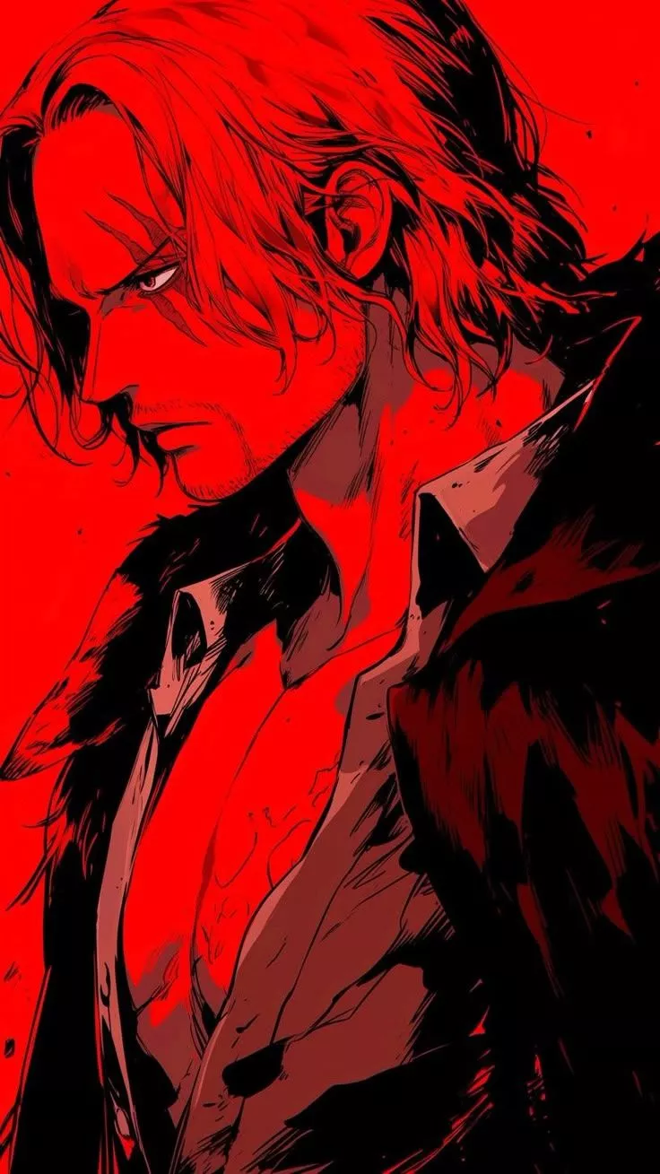 shanks from one piece red wallpaper amazing quality, for iphone and Android